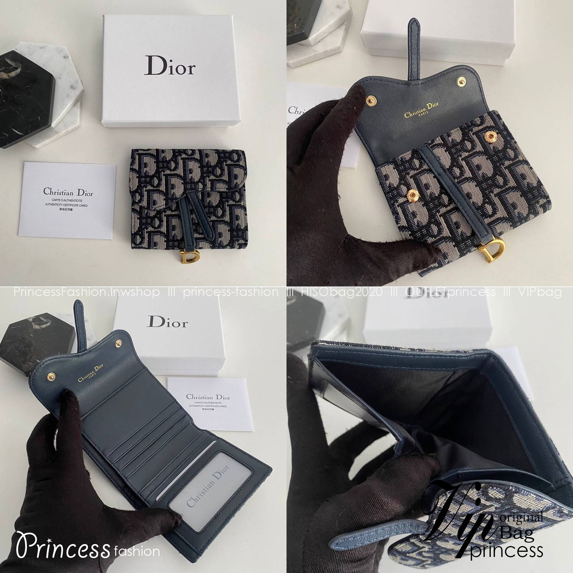 พร้อมส่ง 3 แบบ Dior wallet monogram MEN / DIOR Trifold Wallet / DIOR Coin 7 Card Wallet กระเป๋าสตางค์ดิออร์ กระเป๋าใส่เหรียญใส่การ์ด เกรดออริ สลับแท้ 1:1 ใช้ต่างประเทศได้