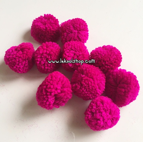 ปอมปอมลูกไหมพรม สีม่วง (10 ลูก) SP 00006