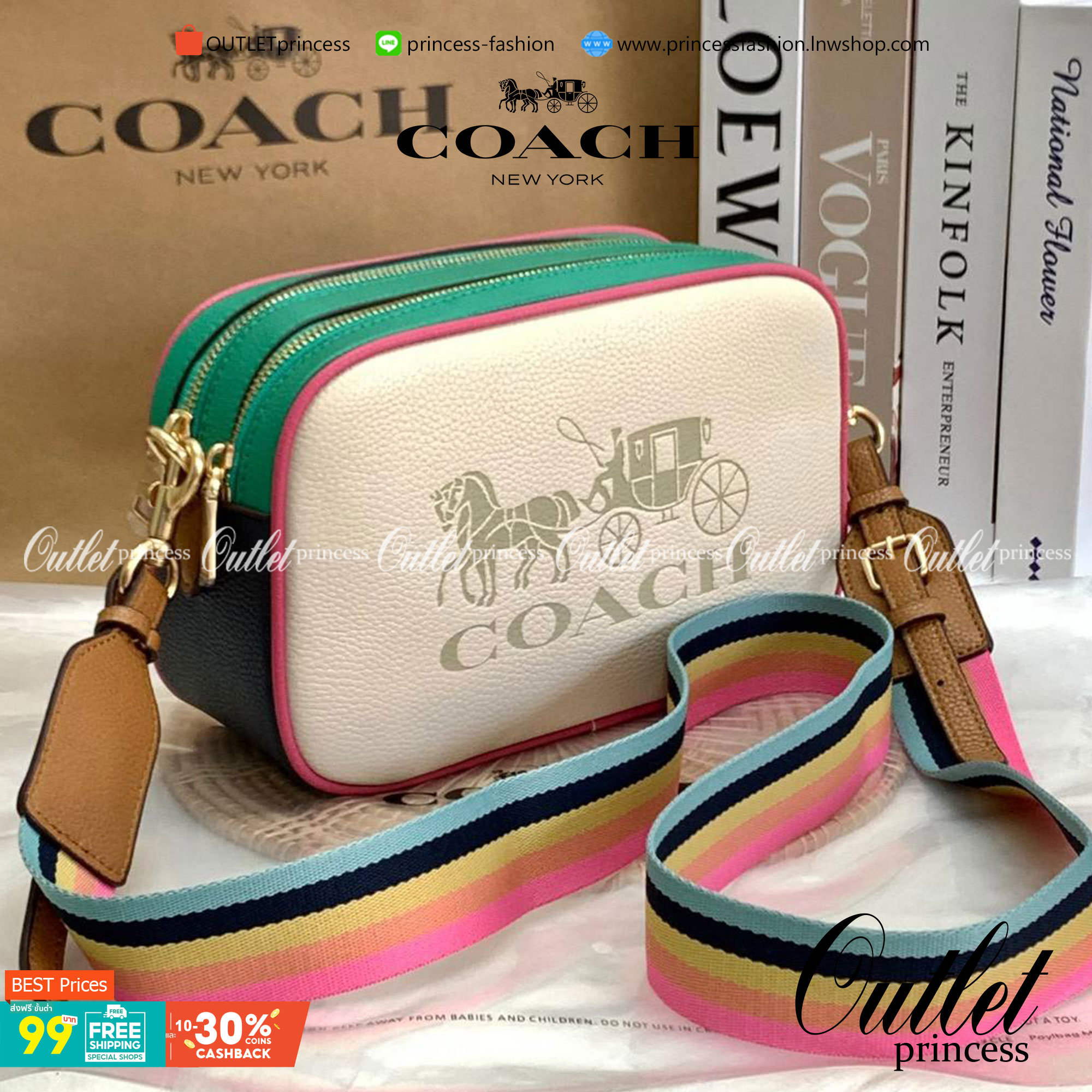 COACH JES CROSSBODY IN COLORBLOCK((72704)) พร้อมส่งอีกครั้ง ห้ามพลาดก่อนหมดค่ะ! กระเป๋าสะพายข้าง//หรือครอสบอดี้ร์ หนังแท้นิ่ม ลายหนังสวยงาม ด้านหน้ามีโลโก้แบรนด์แบบรถม้าเก๋ไก๋ค่ะ มี2ช่องซิปหลักให้ใส่ของ;สามารถใส่กระเป๋าเงินใบยาวได้;ของอื่นๆได้หลายอย่างเลย