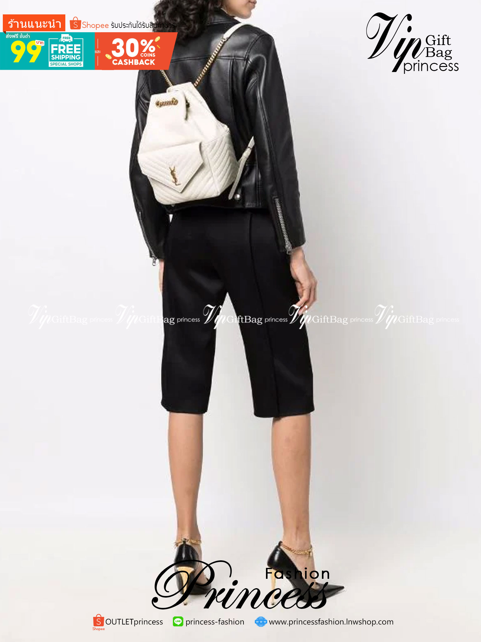 VIP Saint Laurent Joe Drawstring Quilted backpack / YSL Joe Drawstring / YSL Backpack 8" กระเป๋าเป้ใบเล็ก พร้อมส่ง ภาพถ่ายจากงานจริง