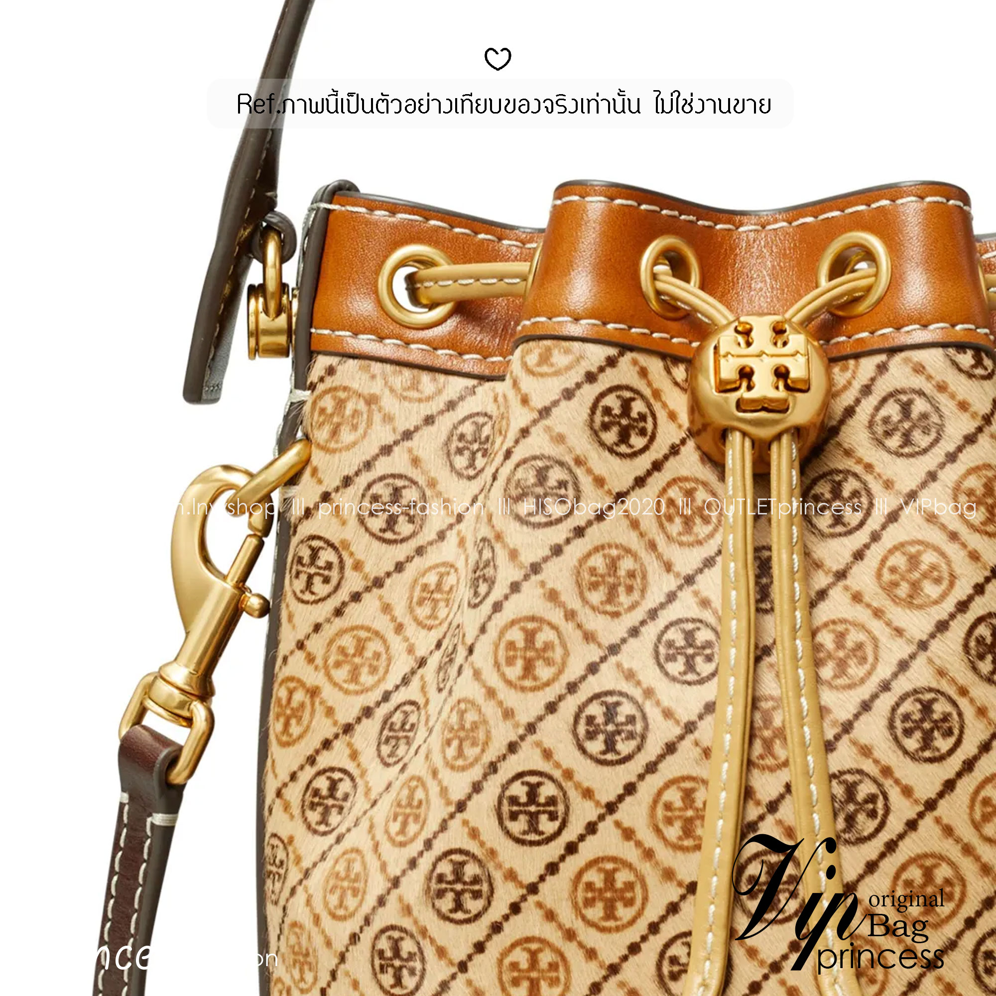 TOP ORI หนังแท้ | เกรดดีสุด TORY BURCH T Monogram Calf Hair Bucket Bag caramel brown colour-block panelled design ใหม่ล่าสุดได้สวยก่อนใคร กับกระเป๋าบัคเก็ตยอดฮิตดีไซน์ใหม่ แต่งโลโก้ด้วยขนเฟอร์สวยหรู โทนสีน้ำตาลขับผิว