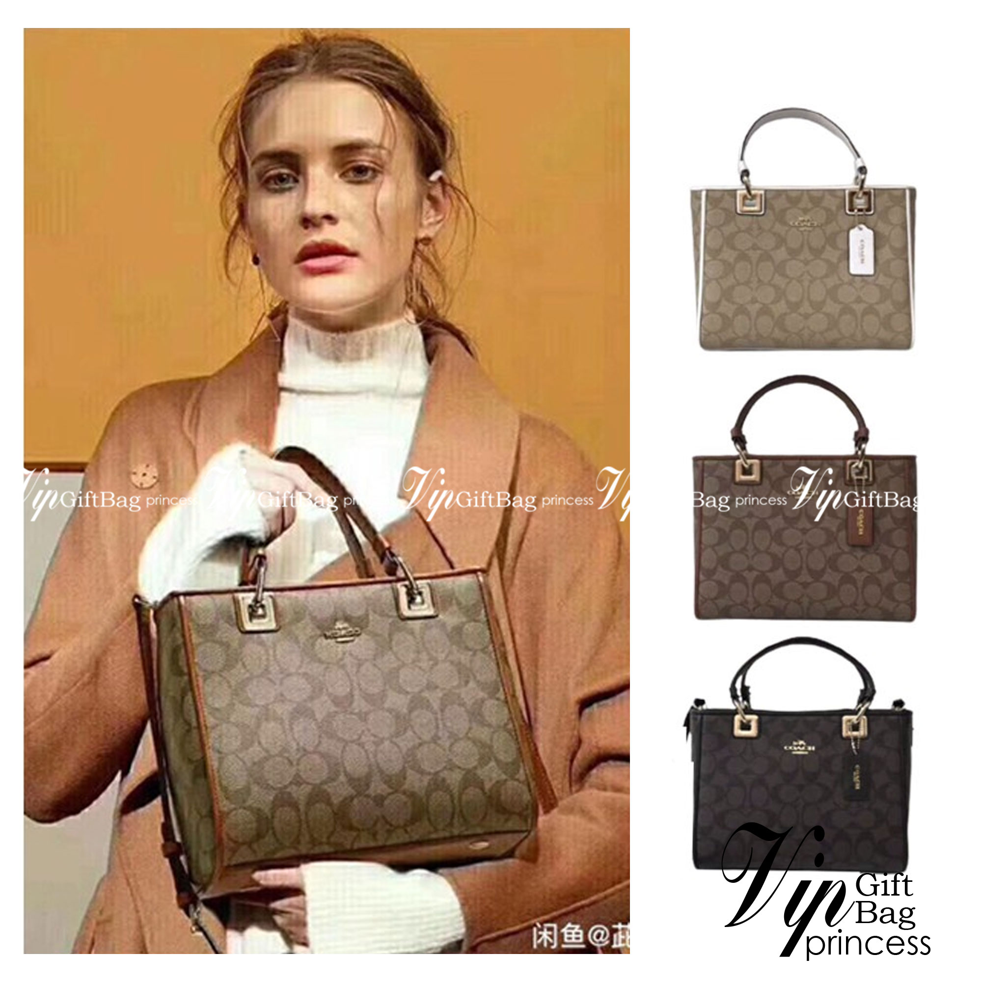 Coach Perry Tote Classic Bag F57568 รุ่นใหม่ล่าสุด กระเป๋ารูปทรงสี่เหลี่ยมสุดคลาสสิก เป็นกระเป๋าอเนกประสงค์ที่สามารถใช้ได้แทบทุกโอกาส ไม่ว่าจะไปเรียน, ไปทำงาน, ไปเที่ยว หรือแม้แต่ไปชอปปิง ด้วยขนาดที่กำลังดี ไม่ใหญ่เทอะทะ แต่ก็ไม่เล็กจนเกินไป มาพร้อมหูหิ้ว