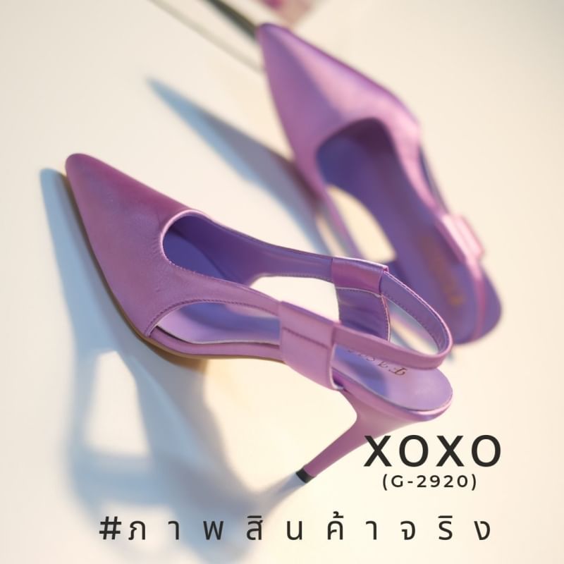 รองเท้างานสวม ส้นเข็ม รัดหลัง สไตล์สาวเปรียว ลุคมั่นใจ ทรงเปิด ด้านหน้าทรงวี ใส่แล้วขาดูเรียวยาวดี วัสดุผ้าซาติน ลายเรียบ ไม่แต่งลวดลาย น้ำหนักเบา สวมใส่ง่าย
