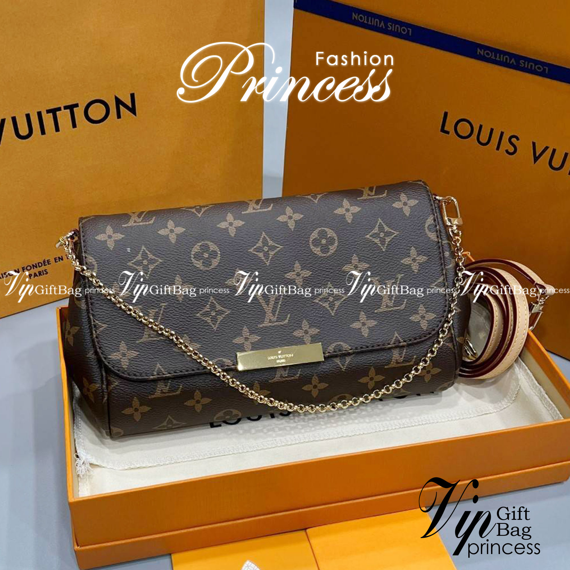 Ori 25cm Louis Vuitton favorite / LV Favorite Monogram Damier Ebene MM เกรดออริจินอล ใช้แทนใบจริงได้ ภาพถ่ายจากงานขายจริง ใช้งานต่างประเทศได้ค่ะ