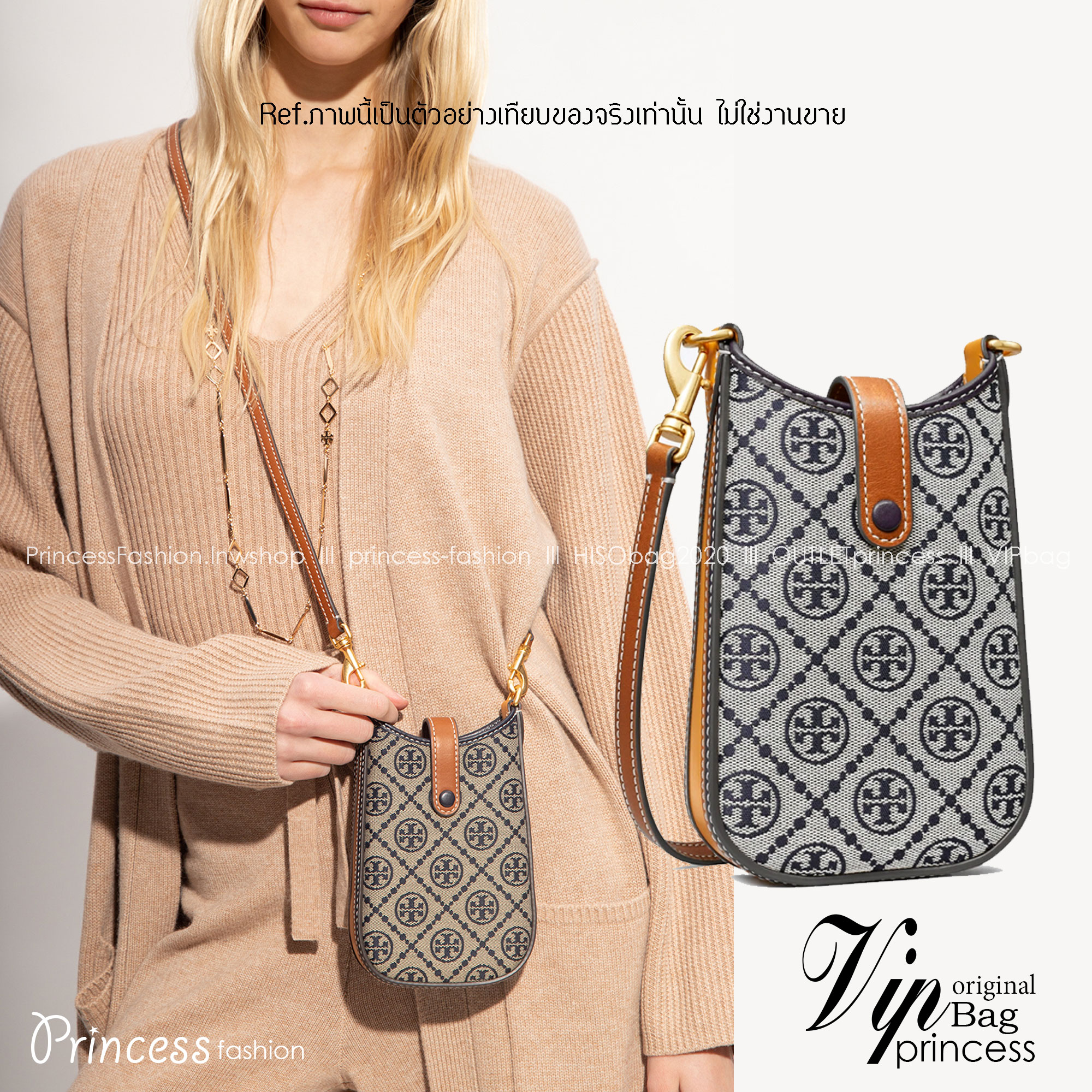 Tory Burch T Monogram Phone Crossbody / Tory Phone Bag พร้อมส่ง กระเป๋าใส่โทรศัพท์ สวยคม ด้านหลังมีช่องใส่บัตร