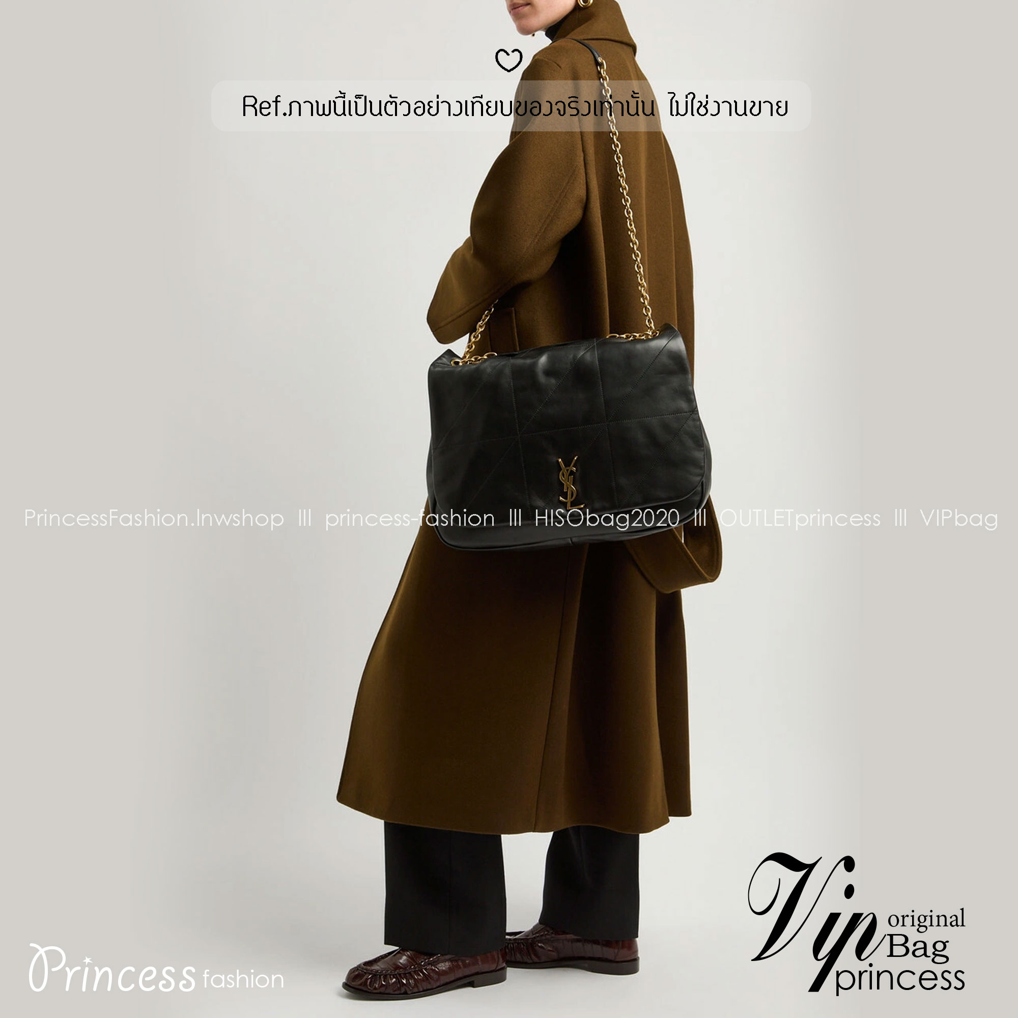 ORI หนังแท้ | YSL JAMIE 4.3 medium Bag 35cm กระเป๋าสะพายใบใหญ่ เรียบหรู ดูปัง ดูแพง สีดำคลาสสิคตัดกับอะไหล่สีทองได้อย่างลงตัว ภายในโล่งกว้าง จุของได้แบบเต็มที่