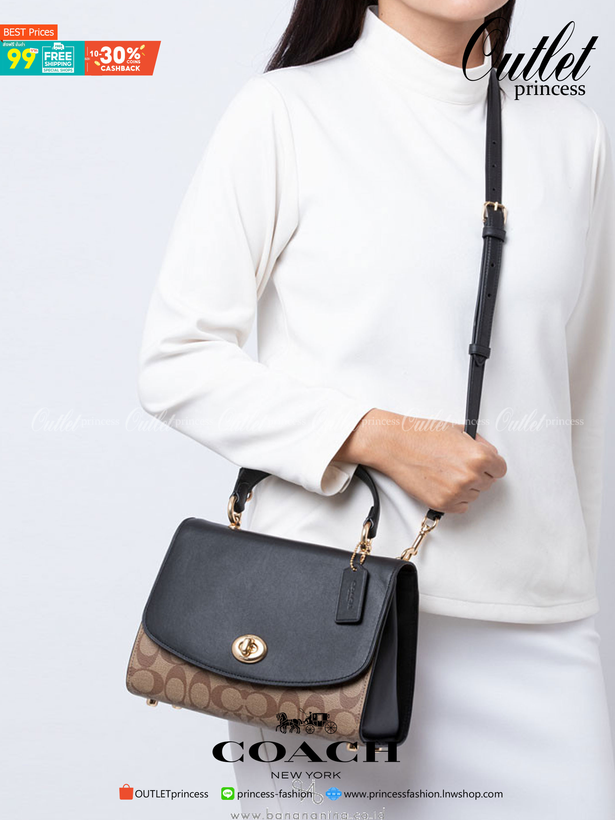 สวย หรู ดูดี รุ่นนี้กัยเลยค่า!! COACH TILLY TOP HANDLE SATCHEL IN SIGNATURE ((76620)) พร้อมส่งความสวย ห้ามพลาดค่ะ! กระเป๋าหิ้ว//คล้องมือ//สะพายข้างได้ ทรงสวย หนังแท้เรียบ+ลายCได้สวยงามค่ะ เปิดปิดกระเป๋าแบบหมุนล็อค ภายในมีช่องหลักใส่ของ2ช่อง สามารถใส่กระเป