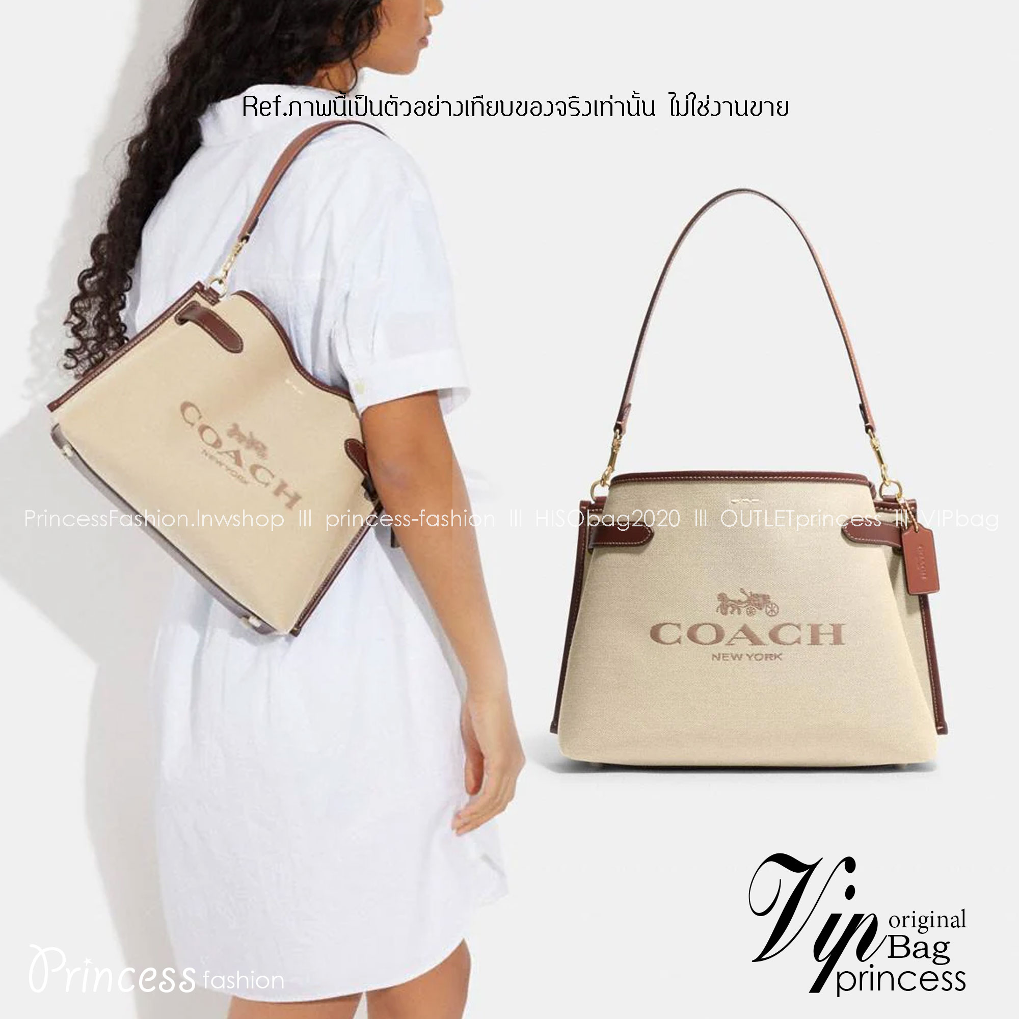 COACH CH190 HANNA SHOULDER BAG น้องใหม่ เรียบหรู ดูแพง กับกระเป๋าสะพายไหล่ทรงสวย โทนสีคลาสสิค ดีไซน์ตกแต่งสายคาดจับจีบข้างกระเป๋าเพิ่มดีเทล มาพร้อมหูจับถอดแยกได้