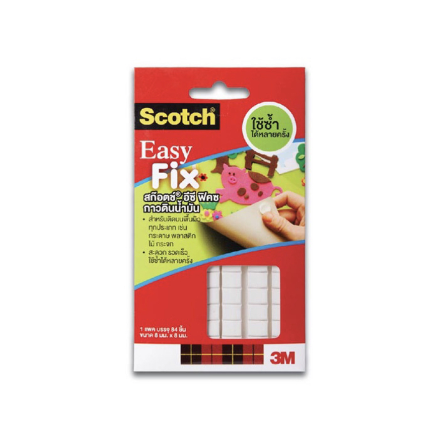 กาวดินน้ำมัน Scotch 3M easy fix สีขาว SD7710140