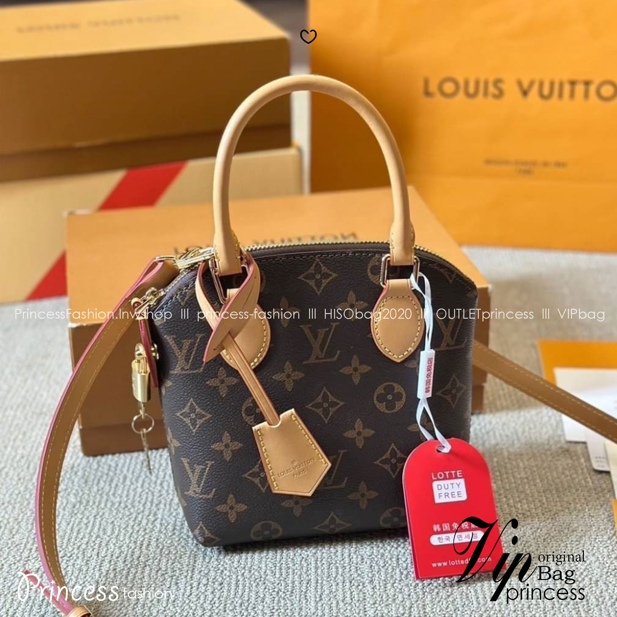 LV Lockit BB bag 19cm กระเป๋าทรงโท้ท ดีไซส์ดั้งเดิมด้านบนโค้งมนเป็นเอกลักษณ์สวยงามสะดุดตาลายโมโนแกรม ตอบโจทย์การใช้งาน พกพาได้หลายสไตล์สุดไอโคนิก