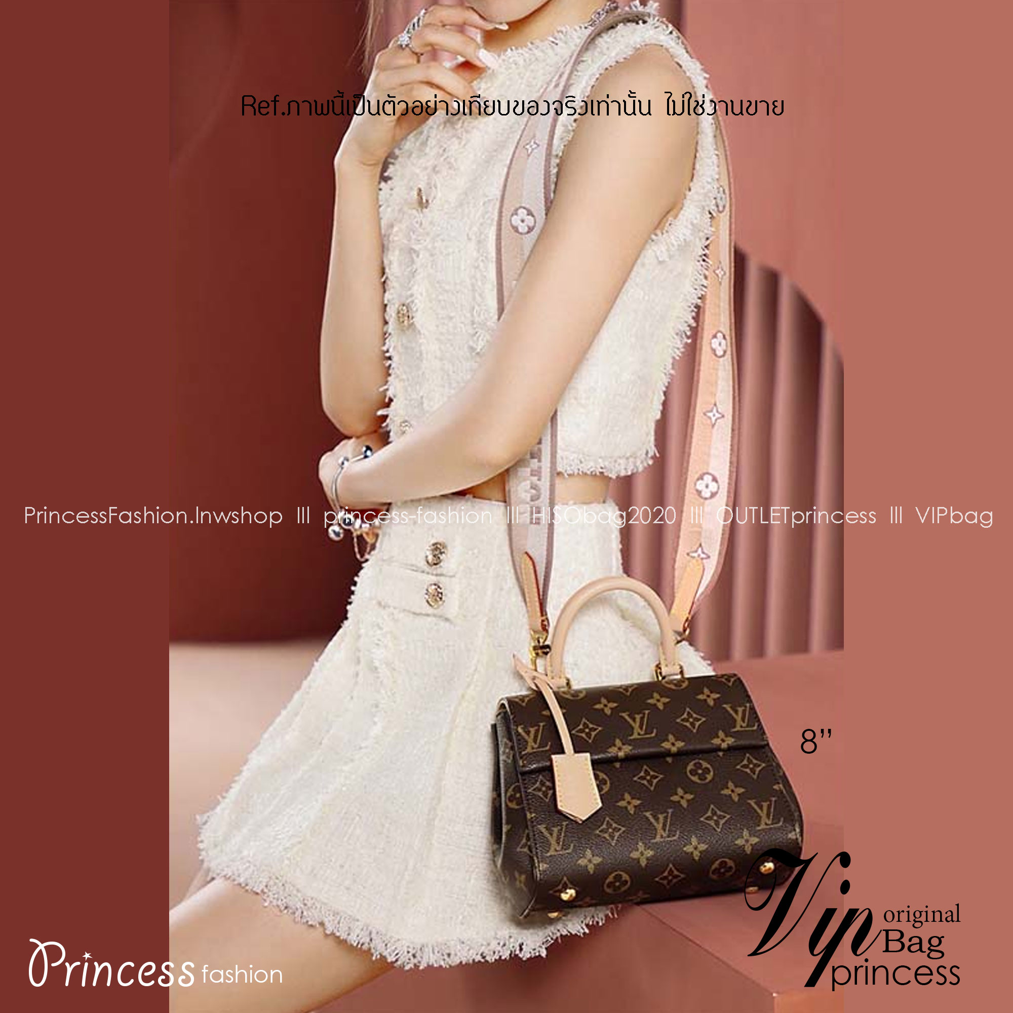 LV Cluny Mini Monogram Canvas Bag 20cm กระเป๋าถือใบเล็กแสนน่ารัก ลายโมโนแกรมแคนวาสสุดไอคอนิก พร้อมสายสะพายผ้าทรงสปอร์ต คอลขายดีตลอดกาล หูจับในตัว น้ำหนักเบา เป็นไอเท็มที่แมทช์ได้กับทุกสไตล์การแต่งตัว ราคาสุดคุ้ม