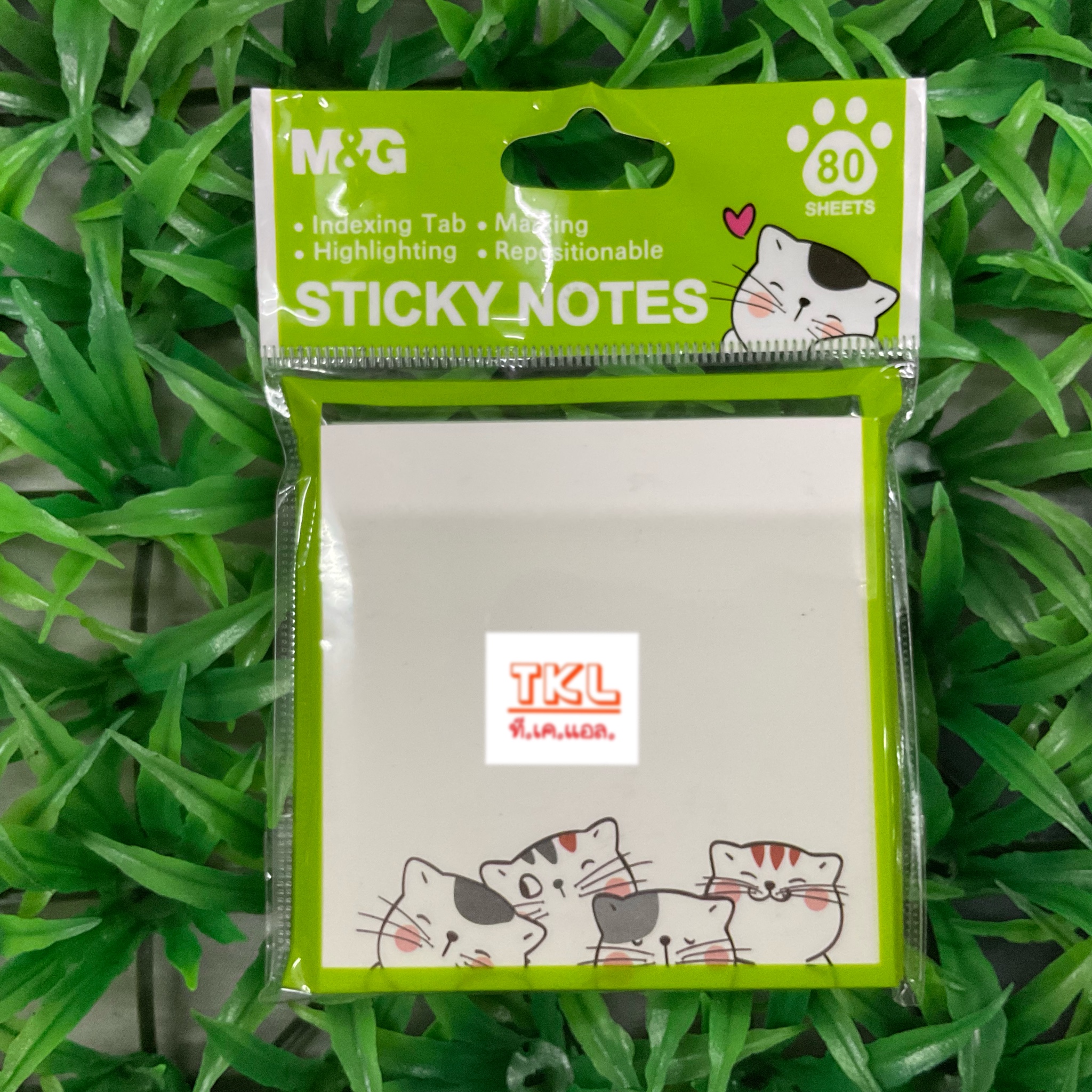 กระดาษโน๊ตกาวในตัว M&G STICKNOTE 3x3 นิ้ว AS33V120 YS-377 Cat