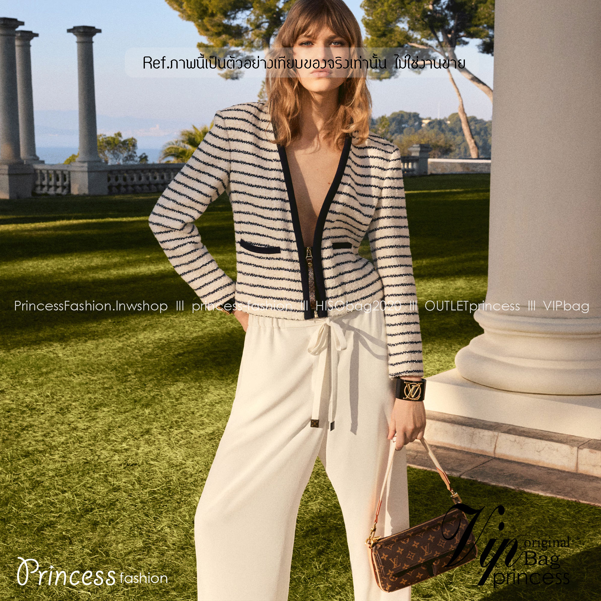 LV Vivacité Monogram Monogram Canvas กระเป๋าถือสะพายลายโมโนแกรม เกรดออริ ท็อป 1:1 เกรดแคนวาสแท้อย่างดี ลายคมชัด ใช้งานต่างประเทศได้