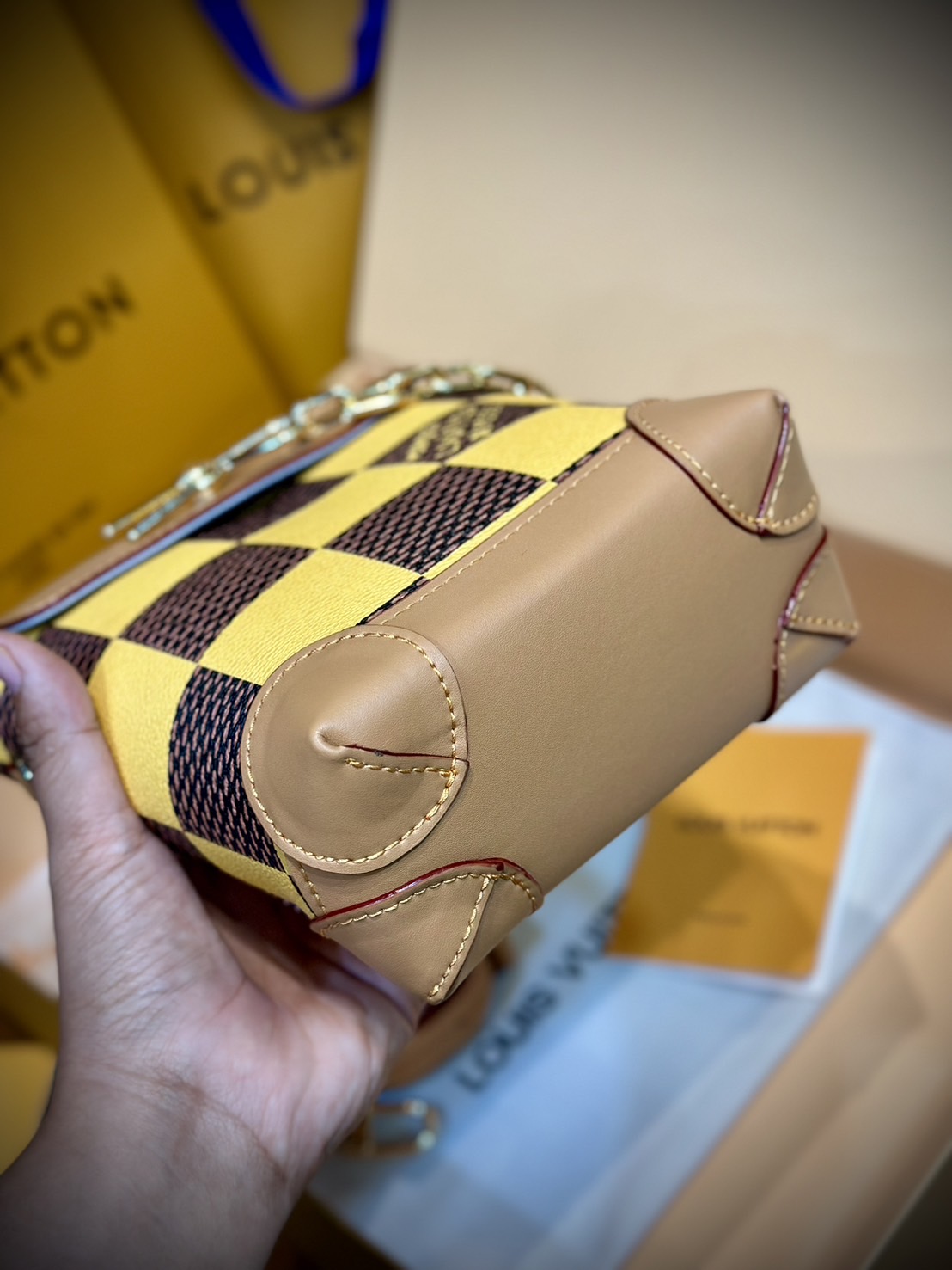 LV Nano Steamer Bag Monogram Craggy กระเป๋าสะพายดีไซส์วินเทจลายใหม่ สวยงามหรูหรา โดดเด่นสะดุดตาเป็นเอกลักษณ์ เกรดออริ