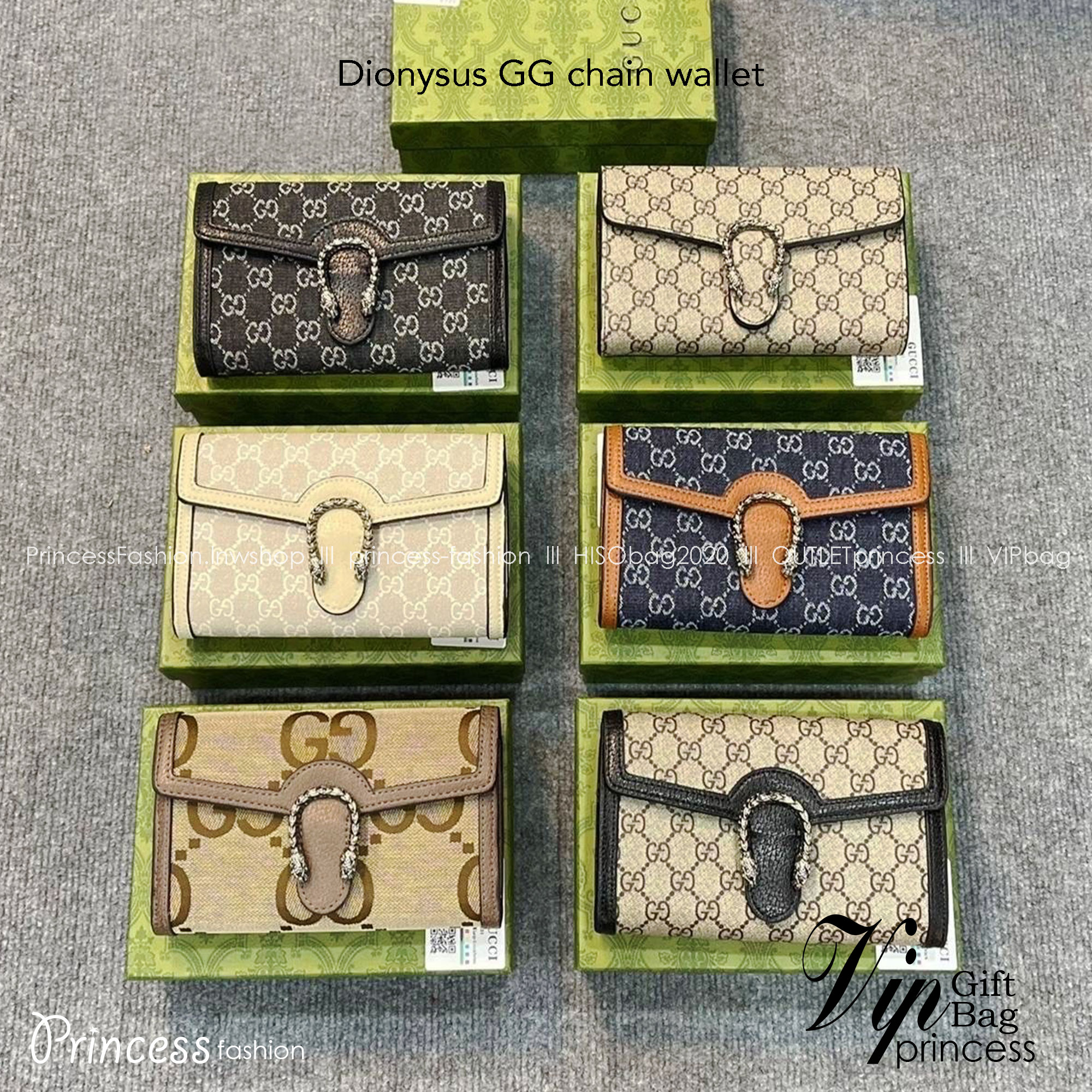 GUCCI Dionysus GG chain wallet / GG Dionysus Wallet พร้อมส่งที่ไทย งานสวยเลยค่า ขนาดกำลังน่ารัก อะไหล่สั่งผลิตเฉพาะรุ่น สะพายขึ้นไหล่คือสวยหรูเลยค่า