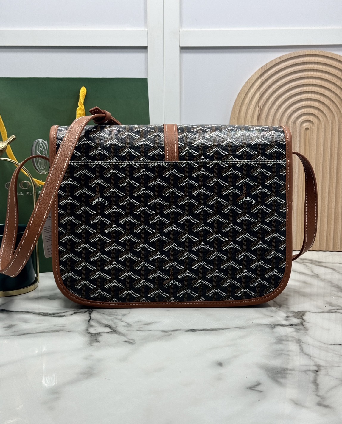 ORI | สลับแท้ GOYARD Belvedere MM Bag 29cm กระเป๋าสะพายทรงแมสเซ็นเจอร์แบรนด์หรูสัญชาติฝรั่งเศส หนังแท้ แคนวาสแท้อย่างดี
