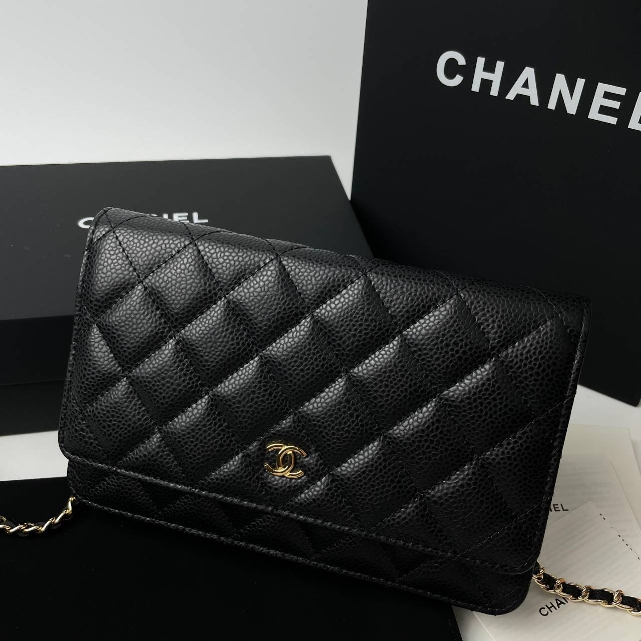 Chanel Wallet On Chain รุ่น Micro chip *หนังคาเวียร์* เกรดท็อปออริจินอล 1:1 สลับแท้ เกรดขายดีสุด งานสวยเป๊ะปัง ทรงสวยตรงปก ไม่ผิดหวัง ใช้งานต่างประเทศได้ ภาพถ่ายจากงานขายจริง
