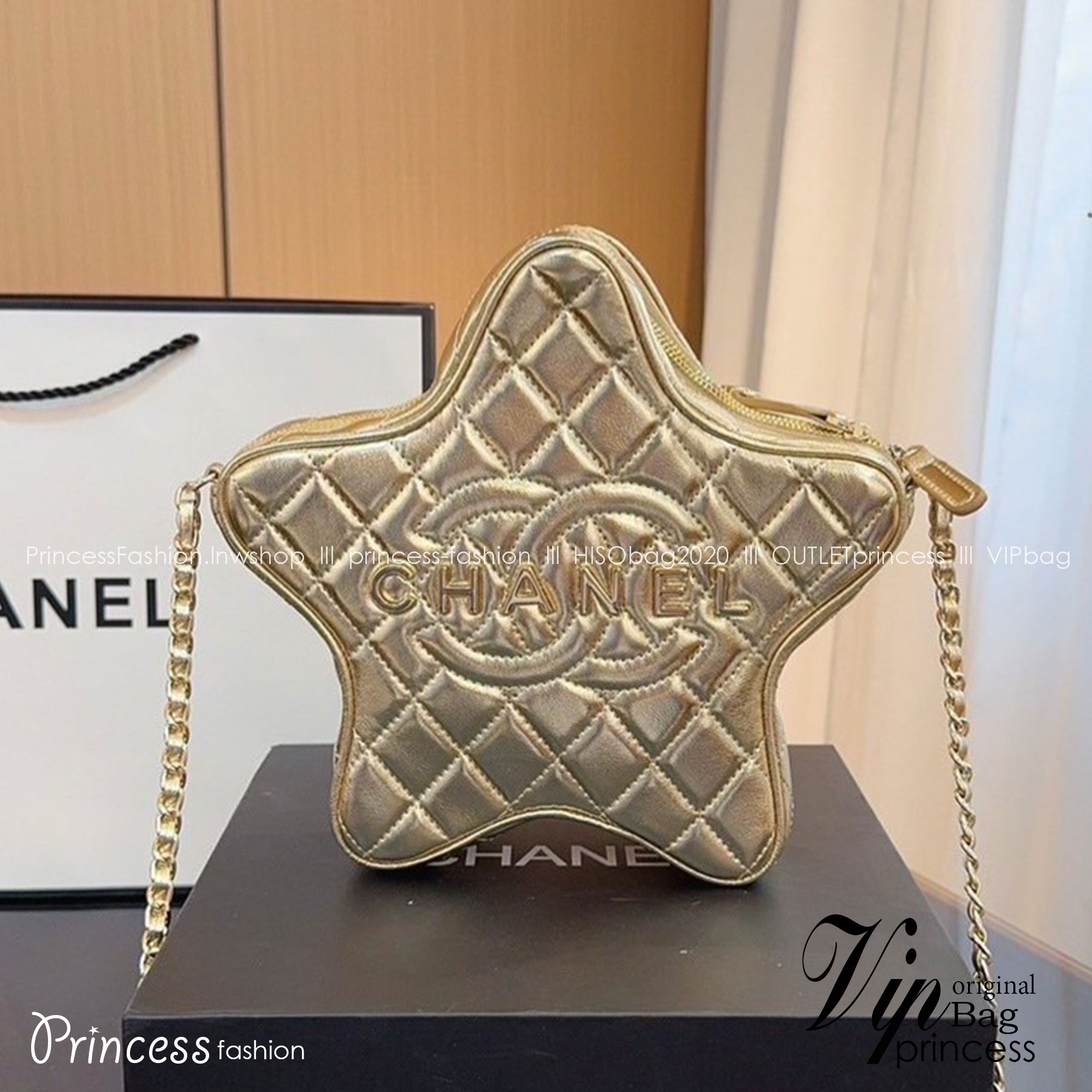 CHANEL STAR BAG IN LEATHER กระเป๋าสะพายรูปดาว ดีไซส์น่ารักน่าใช้ เกรดไฮเอน 1:1 ใช้งานต่างประเทศได้
