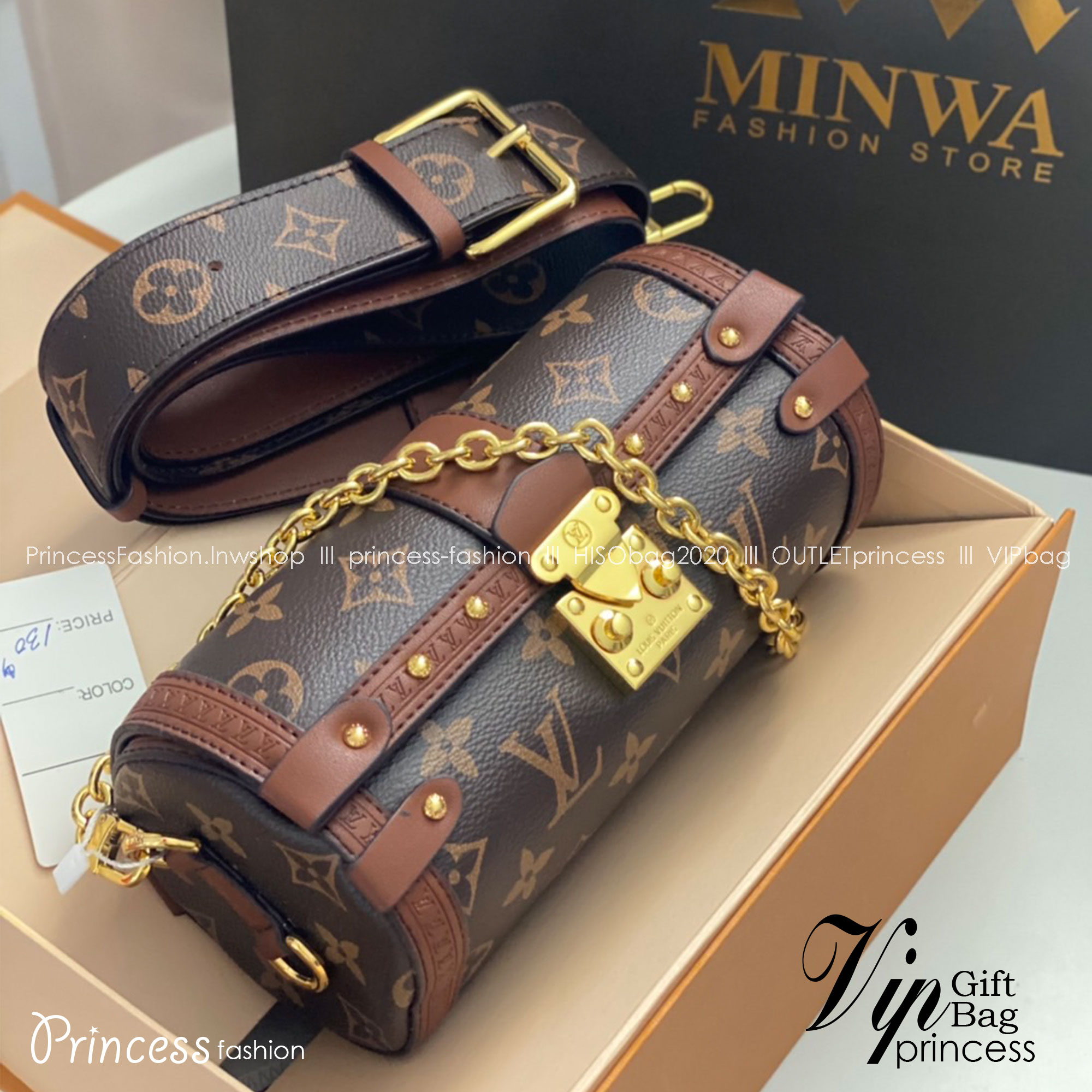 LV Papillon Trunk Monogram Canvas - Handbags เกรดออริจินอล ใช้งานต่างประเทศได้ พร้อมส่งที่ไทย กระเป๋าทรงสวย ดีไซน์หรู มีสายมาให้ 2 เส้น สายโซ่และสายหนังสปอร์ตเส้นใหญ่ วัสดุหนังแคนวาสอย่างดี ใบจริงสวยสุดคุ้ม