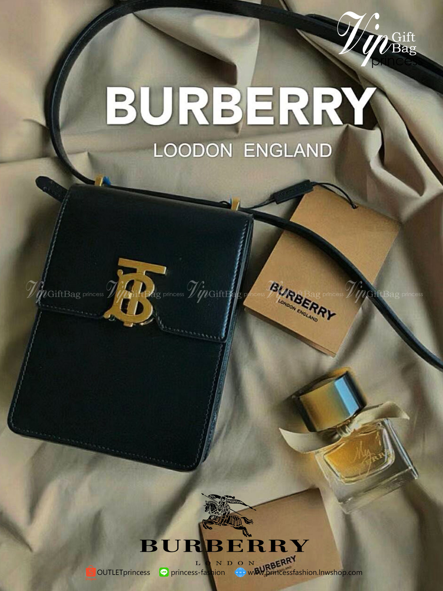 BURBERRY FRAGRANCES CROSSBODY BAG VIP GIFT WITH PURCHASE (GWP) กระเป๋าสะพายพรีเมี่ยมกิ๊ฟ Limited Edition จากน้ำหอม BURBERRY DUTY FREE