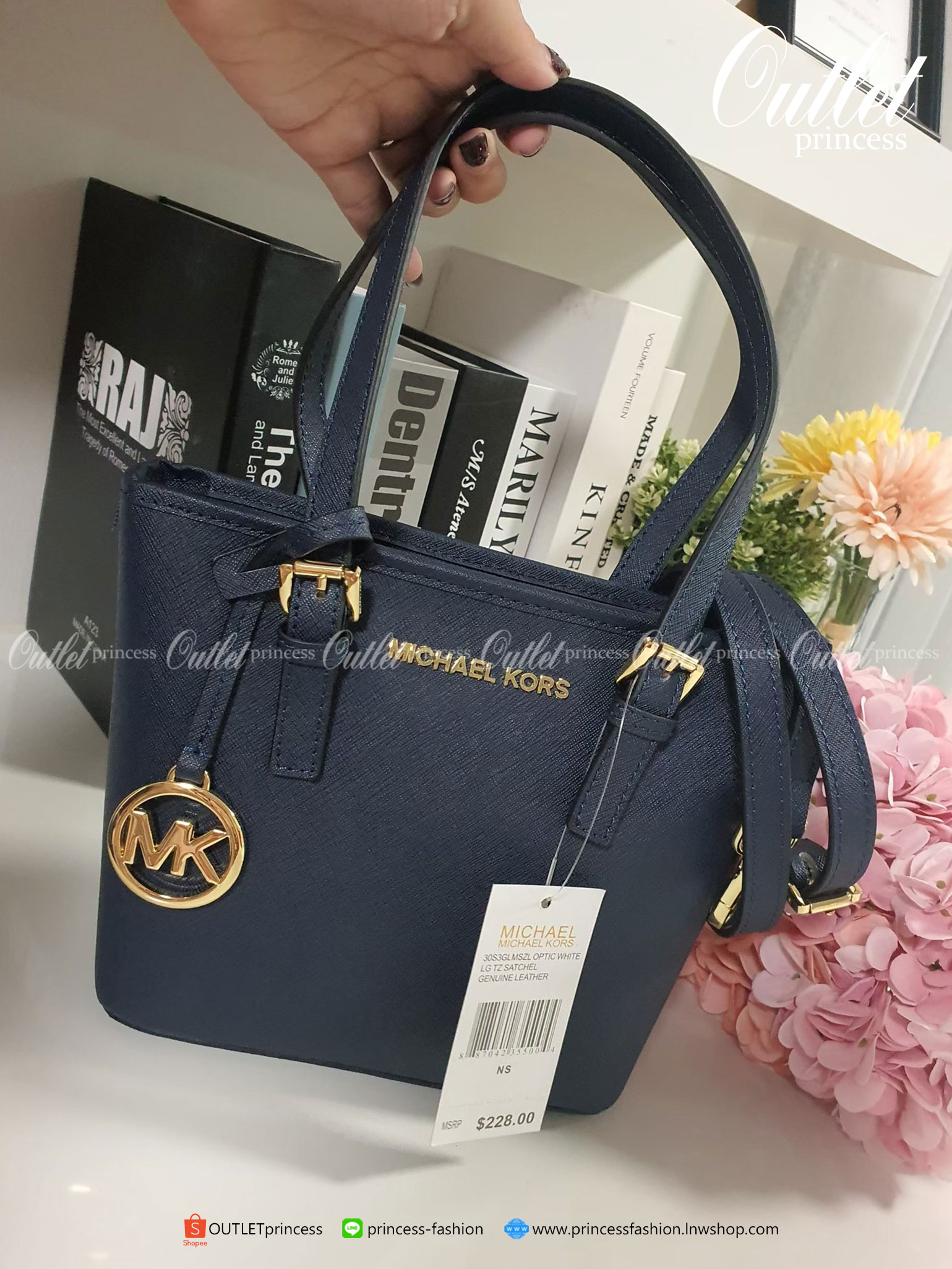 ของแท้ 100% Micheal Kors Genuine Leather Mini Tote Bag
