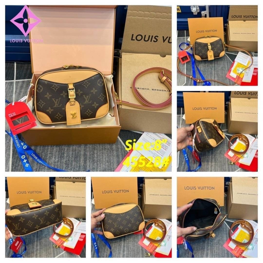 LV Deauville Mini Monogram Canvas bag กระเป๋าสะพายทรงกล่อง ไซส์เล็กกะทัดรัด The Best Seller ที่สาวๆตามหา พกพาสะดวก รูปทรงสวยหรู