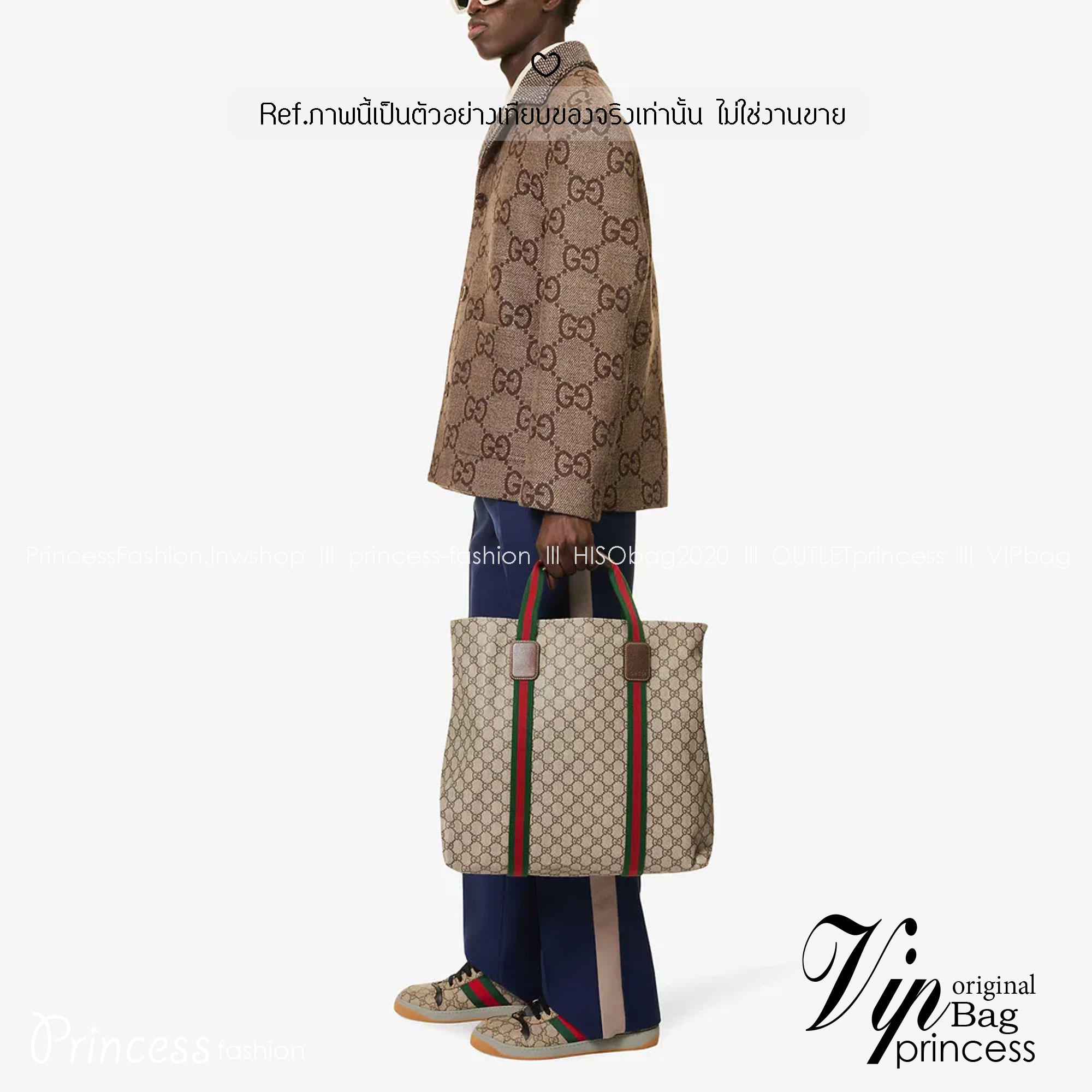 GUCCI GG Tender medium tote bag กระเป๋าทรงโท้ทสุดคลาสสิค เพิ่มกลิ่นอายความโมเดิร์นให้กับดีไซน์แถบสีเขียวแดง สวยเด่นเป็นเอกลักษณ์ใช้ได้บ่อยไม่มีเบื่อ