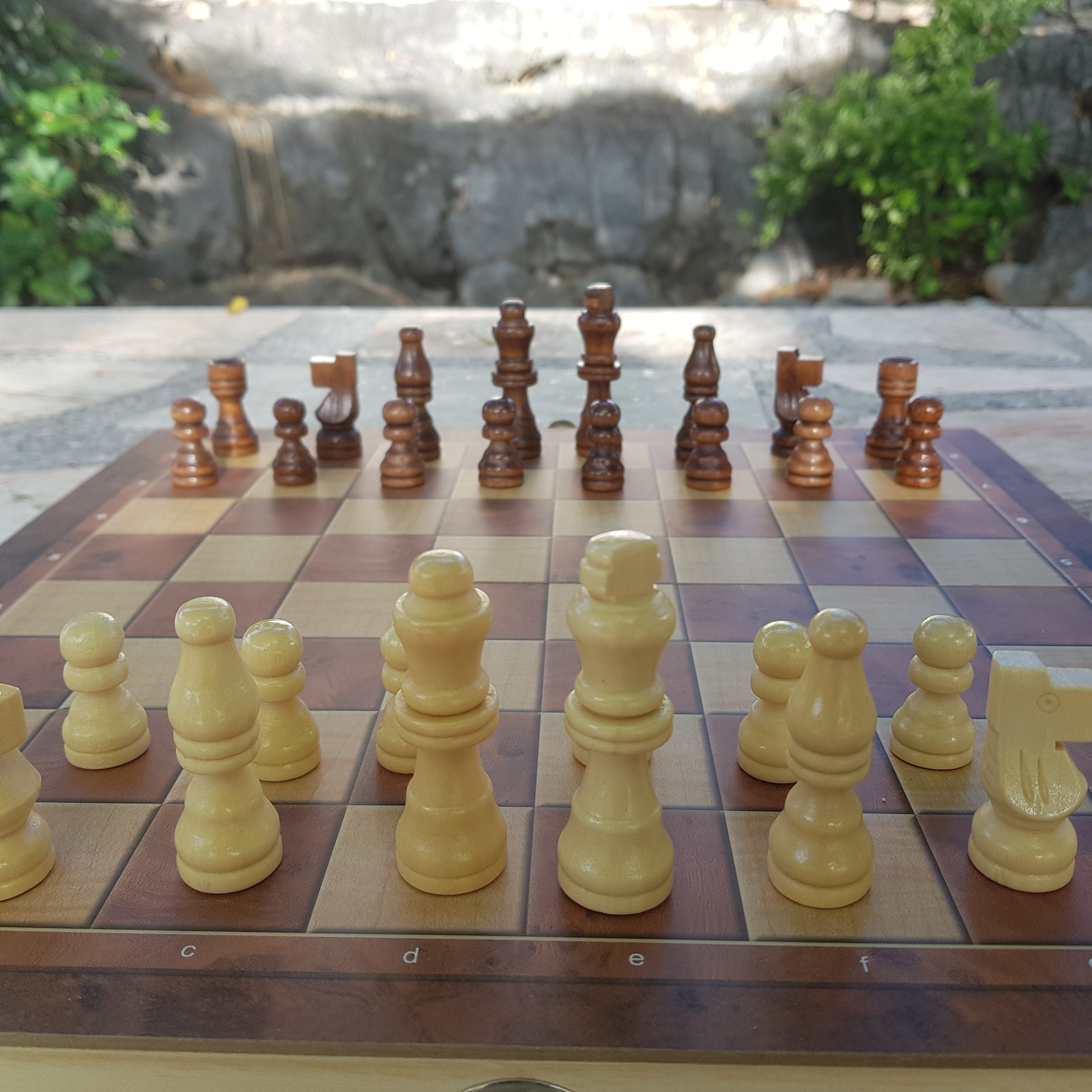 ชุดหมากรุกสากลไม้พับได้ 3 ใน 1 พร้อมหมากฮอสและแบ๊กเกมม่อน (Chess,Checker,Backgammon)