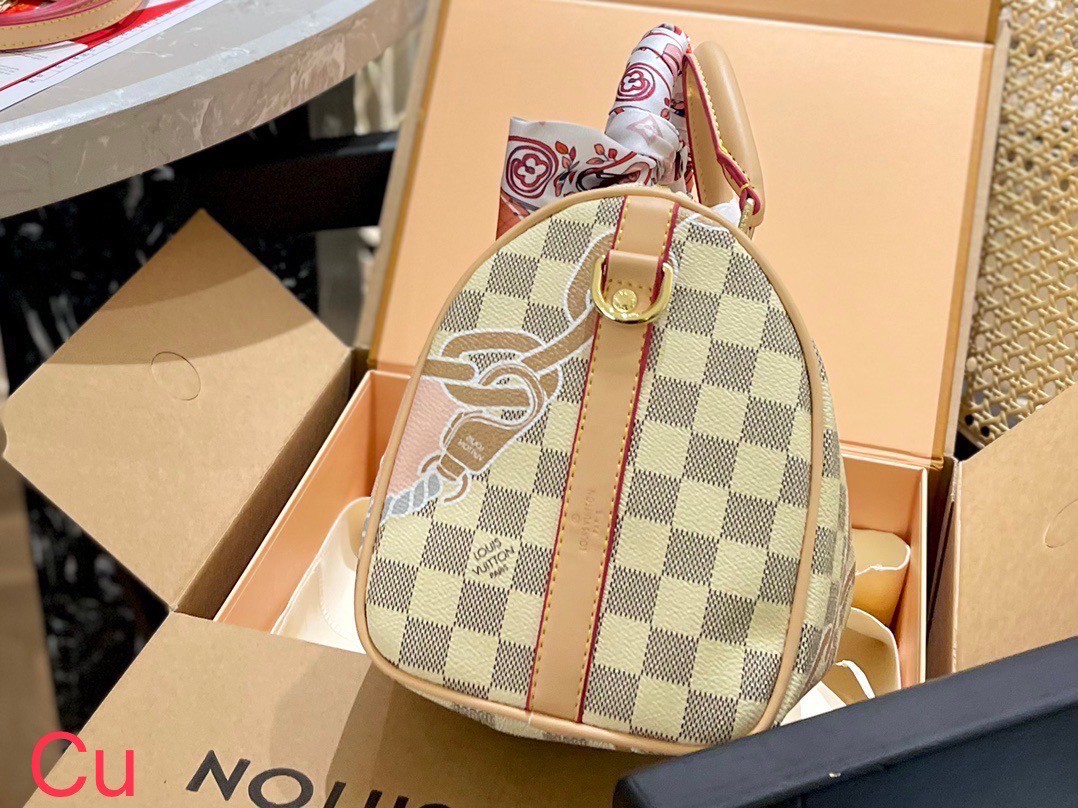 LV Speedy Bandouliere 25 Damier Azur Canvas - Handbags Spring Collection – Nautical กระเป๋าทรงหมอน รุ่นท็อปฮิต กับดีไซน์ใหม่ต้อนรับฤดูร้อน