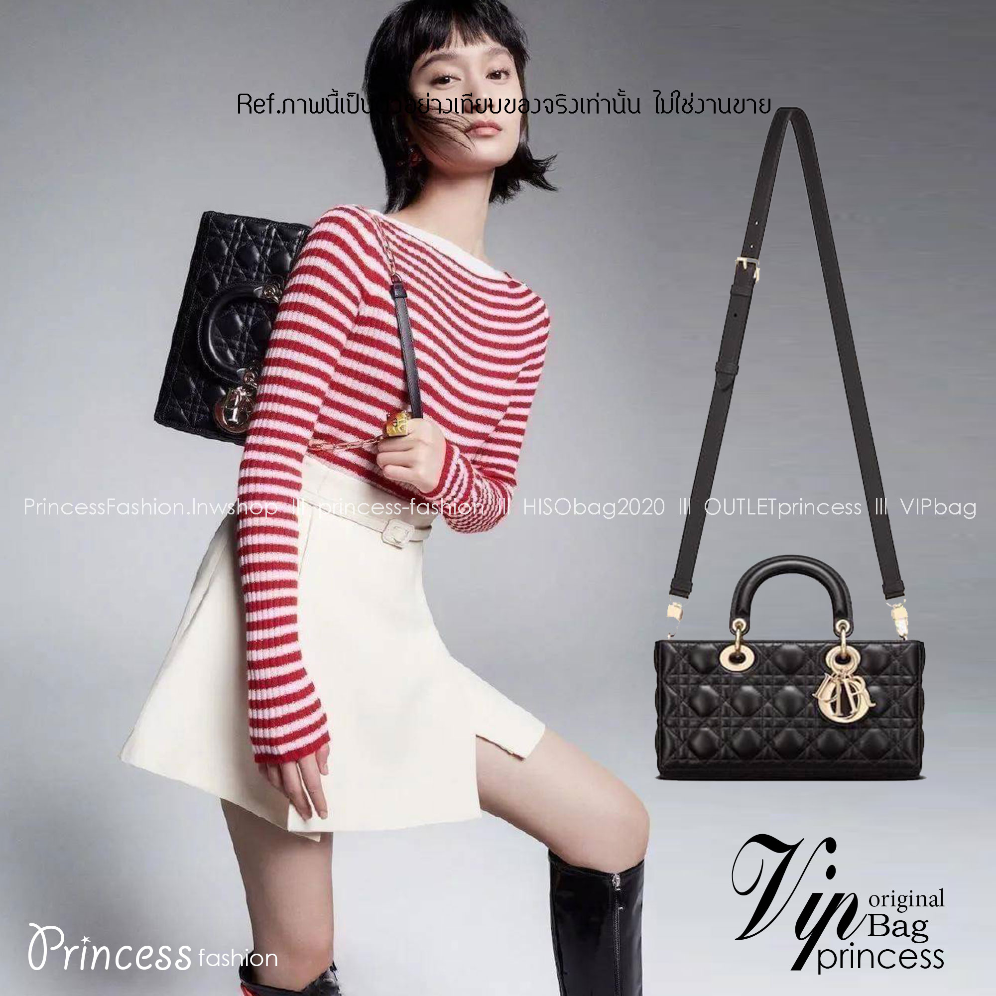 Medium Lady D-Joy Bag Cannage Lambskin / CD LADY D-JOY BAG ดีไซน์ใหม่ อัพเลเวลความหรู กับกระเป๋าสะพายข้างที่รอบนี้ดีไซน์รูปทรงโฉมใหม่ ใช้งานง่ายขึ้น สะดวกใช้มากขึ้น