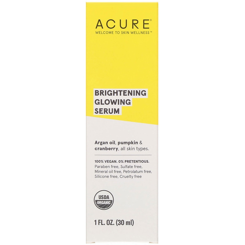 ส่งฟรีลงทะเบียนมีพร้อมส่งค่ะ Acure Brightening Glowing Serum 1 oz (30 ml)