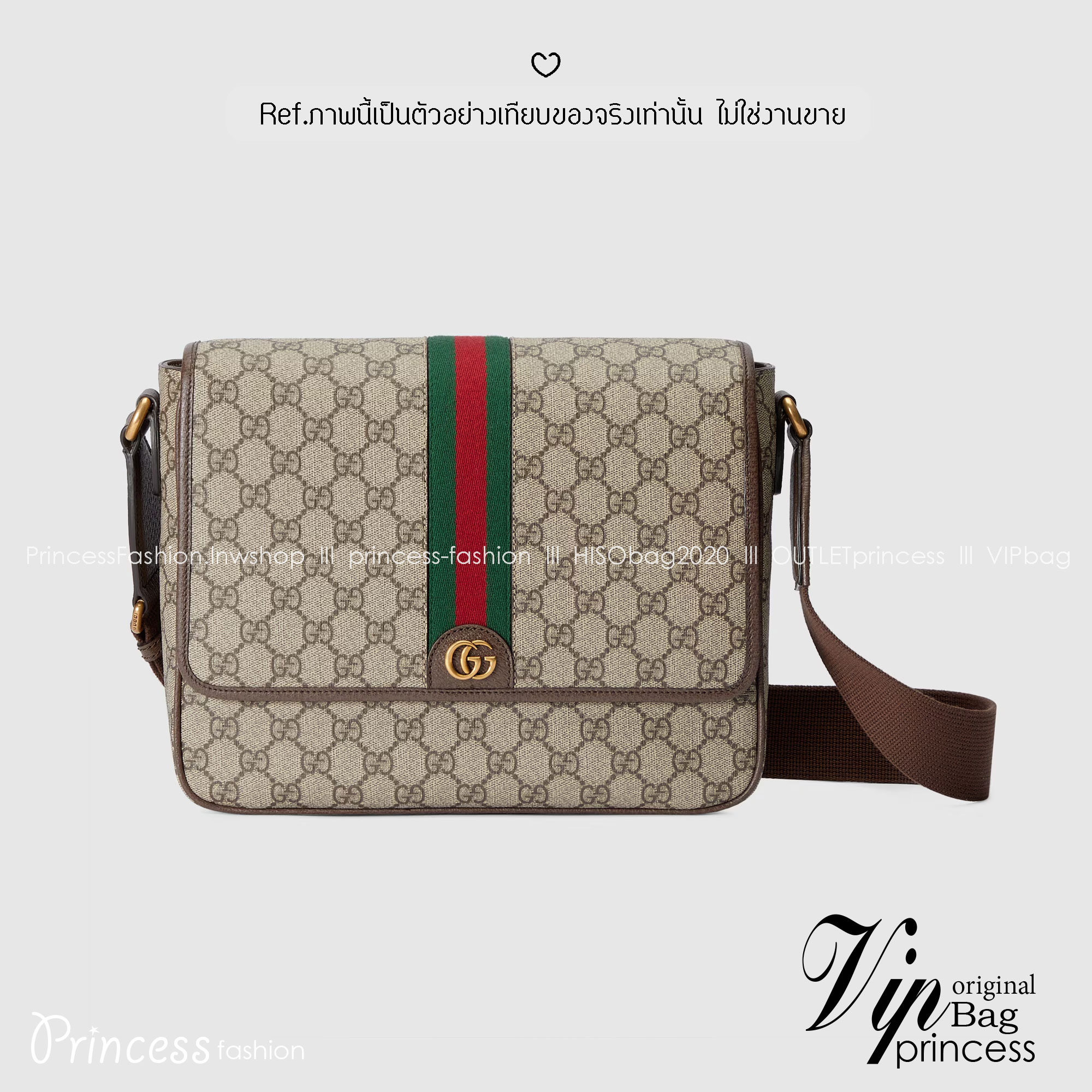 Gucci Ophidia medium messenger bag กระเป๋าทรงแมสเซนเจอร์ใบใหญ่กำลังพอดี ไอเท็มที่หนุ่มๆต้องไม่พลาด โดดเด่นด้วยลวดลายคลาสสิค คาดหน้าเขียวแดงสวยเป็นเอกลักษณ์