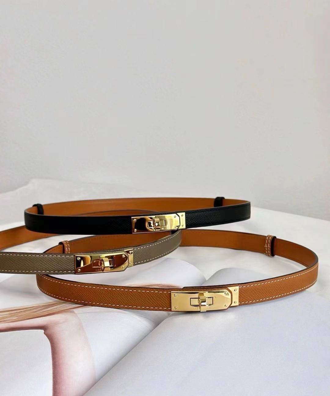 TOP ORI | Hermes Kelly 18 belt leather เข็มขัดแอเมสเกรดเทียบแท้ หนังแท้ full box set