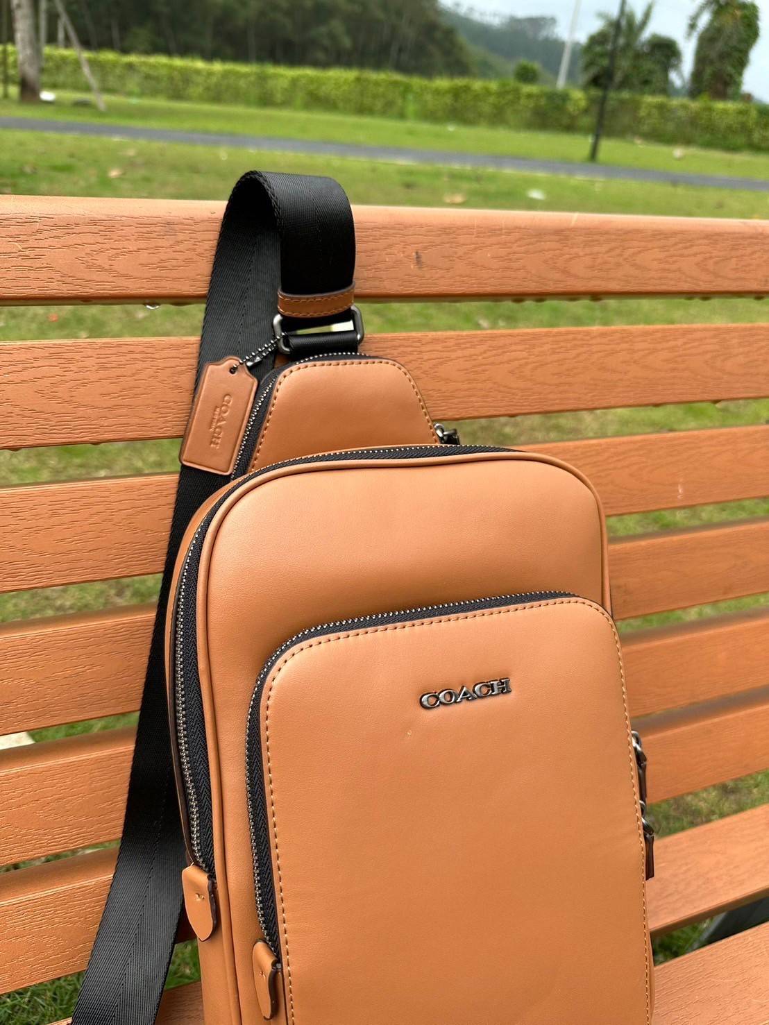 พร้อมส่ง 4 สี COACH Ethan Pack In Signature Canvas / COACH GRAHAM PACK กระเป๋าคาดอก 🧡 เกรดท็อปออริจินอล 1:1 สลับแท้ เกรดดีสุด ใช้งานต่างประเทศได้