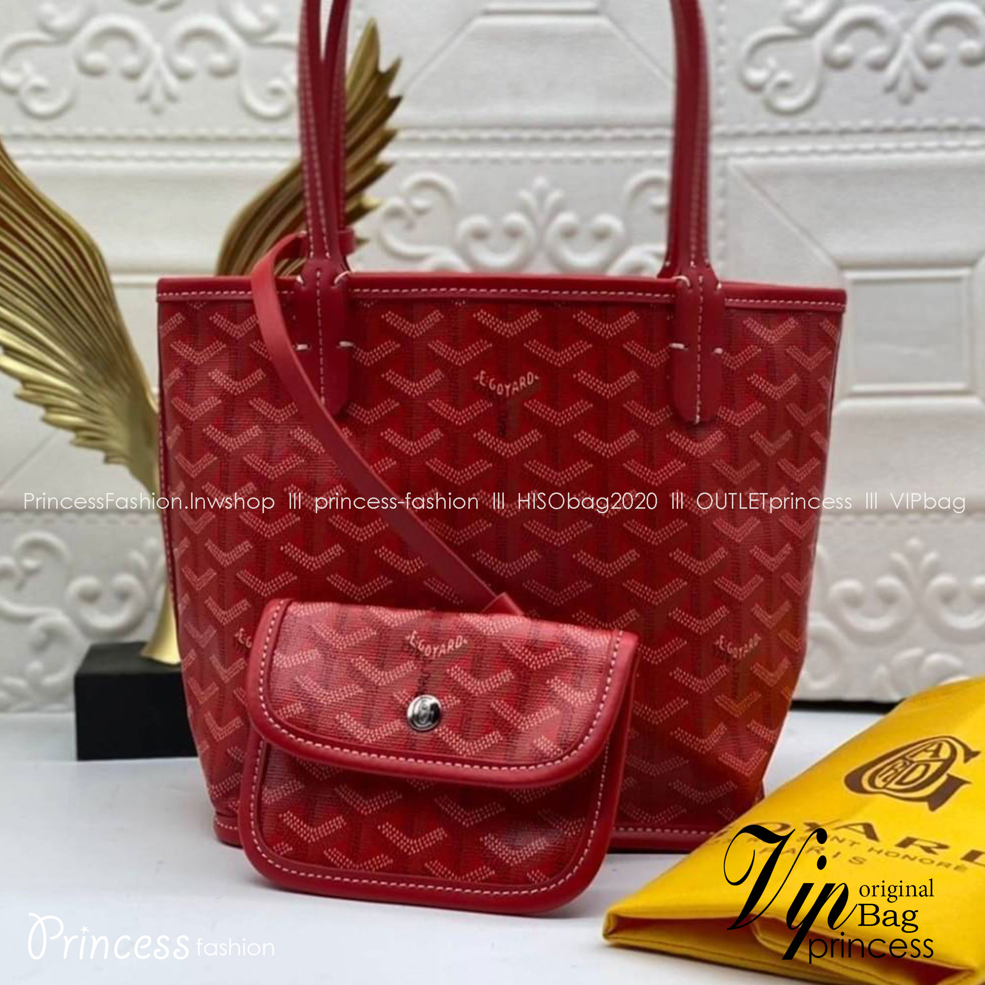 9 สี GOYARD ANJOU TOTE MINI / Goyard Mini Tote เกรดออริจินอลสลับแท้ ใช้งานต่างประเทศได้ ฮอตไอเท็ม กับกระเป๋าสะพายทรงโท้ท ไซส์มินิ กะทัดรัด มาครบสีขายดี เลิศทุกสี รูปทรงคลาสสิค ดีไซน์เป็นเอกลักษณ์ ใช้งานได้หลากหลาย