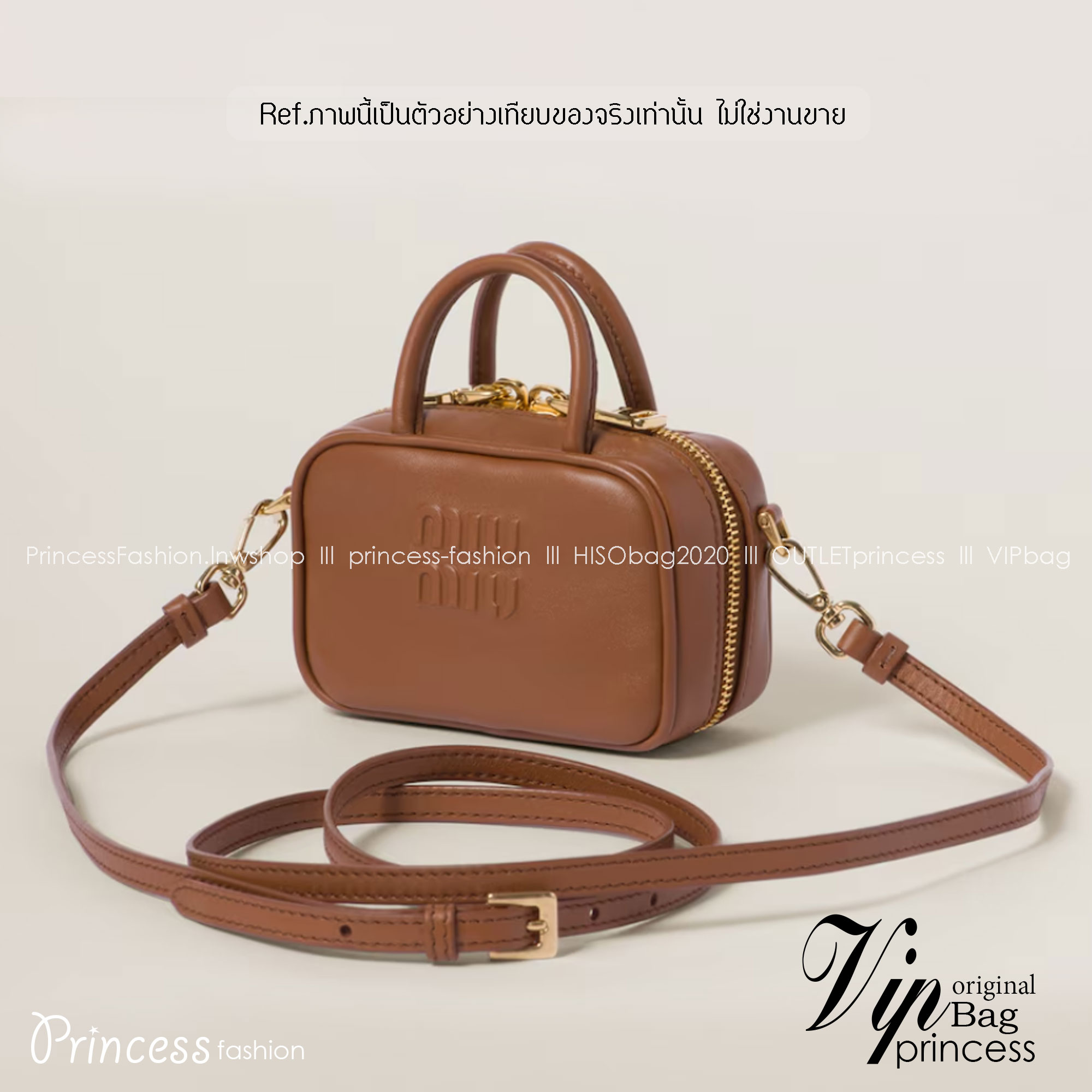 MIUMIU Leather micro bag / MIUMIU Mini Bag กระเป๋าถือสะพายใบเล็ก เกรดออริ 1:1 ใช้งานต่างประเทศได้ ภาพถ่ายจากงานขายจริง