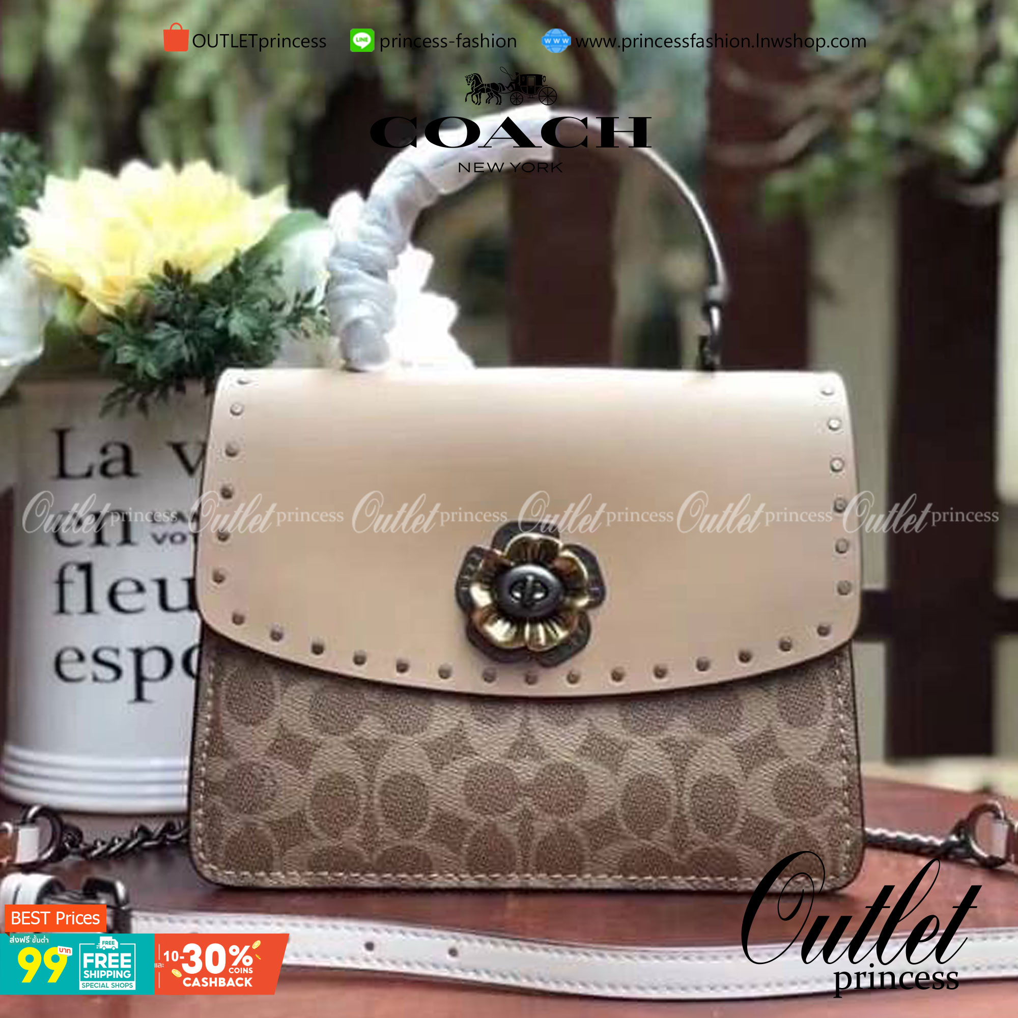 Coach Parker Top Handle In Signature Canvas With Rivet สินค้าใหม่ทรงน่ารัก ใช้แล้วดูแพงมากกก มีช่องใส่ขนาดกว้าง ใส่ของได้จำนวนมาก แถมยังสามารถถือเก๋ๆ แบบคุณนาย หรือสะพายเป็น crossbody ก็ได้ โดดเด่นด้วยลายsignature coach ใครยังไม่มีห้ามพลาดดดเลยนะ ของสวยจร