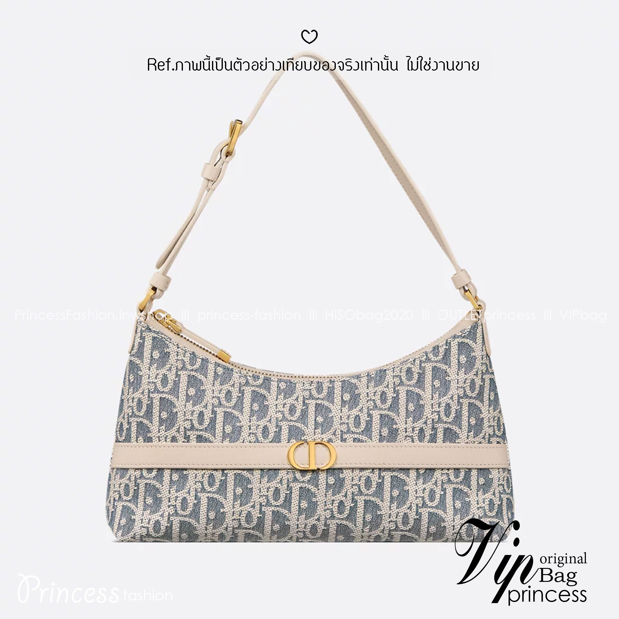 ORI หนังแท้ | DIOR Mini 30 Montaigne Cigale bag / DIOR Mini Miss Caro Cigale bag กระเป๋าสะพายไหล่ทรงโฮโบ ขนาดมินิเสริมไลน์ 30 Montaigne ด้วยรูปทรงทันสมัยและประณีตบรรจง