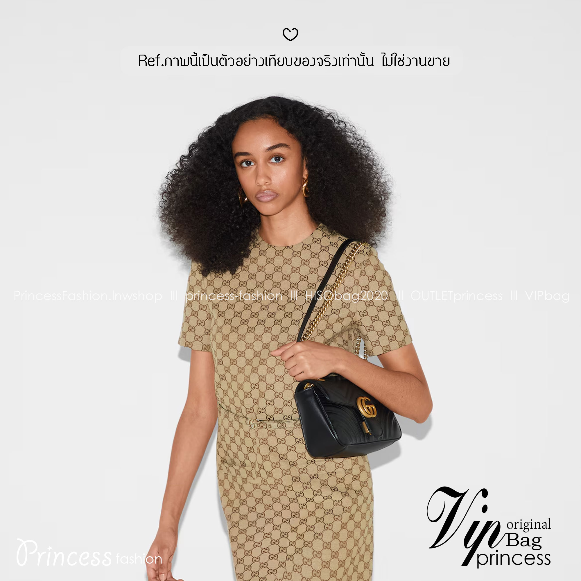 GUCCI GG Marmont Small Shoulder Bag กระเป๋าสะพายรุ่นคลาสสิค แต่งโลโก้สีทองโดดเด่น สวยหรูดูแพงขับผิว อัพลุคได้สบายๆ ด้านหลังดีไซน์รูปหัวใจ 🖤