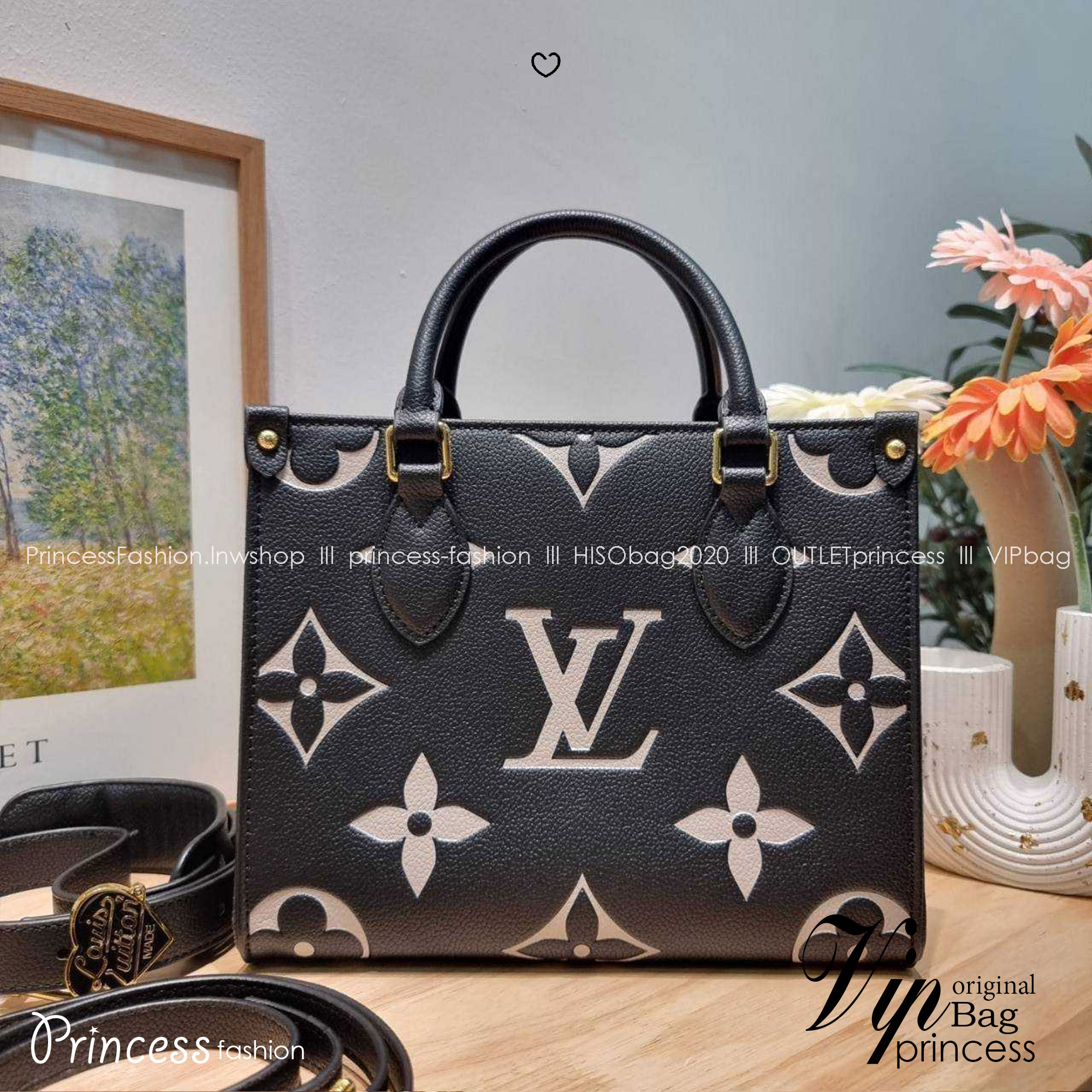 LV OnTheGo PM bag / LV on the go pm bicolor tote bag กระเป๋าทรงโท้ทที่ใครเห็นต้องเป็นคลั่งรัก ยอดฮิต คลาสสิค ผู้ดี หรูหราได้ทุกลุค ทุกสไตล์ เกรดวีไอพี ไฮเอน 1:1 ใช้งานต่างประเทศได้