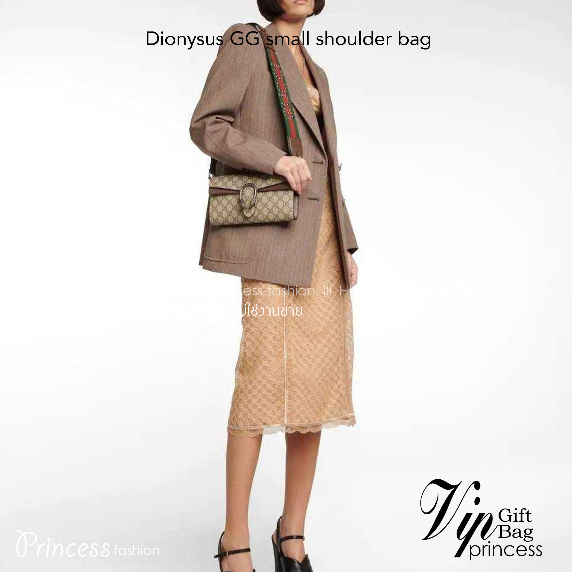 GUCCI Dionysus GG small shoulder bag กระเป๋าถือ กระเป๋าสะพายทรงสวย หรูหรา และดูแพง มาพร้อมสองสายสายพายให้เลือกปรับใช้งาน ถอดออกได้ทั้งสองสาย ถือเป็นครัชเก๋ๆได้ ดูดีมากๆ