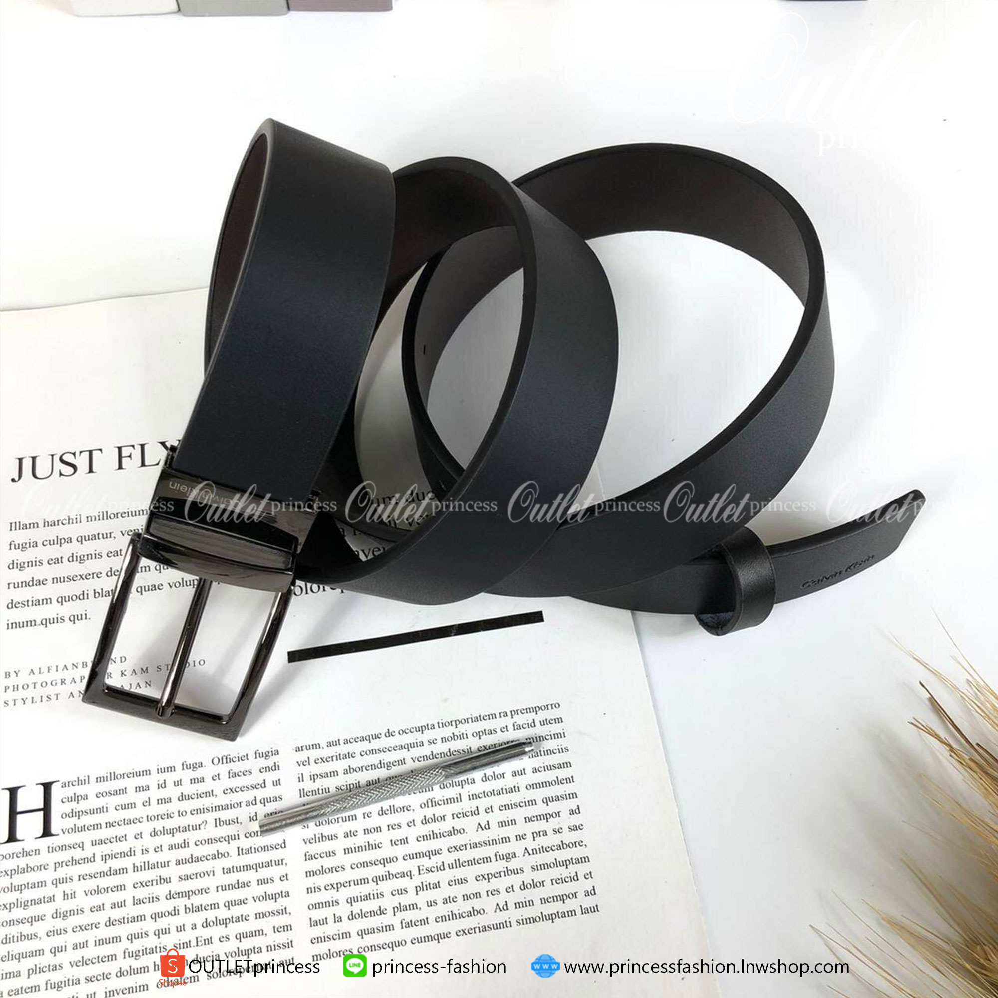 ของแท้ 100% Calvin Klein Leather Belt & Wallet Set เซตสุดคุ้ม ซื้อ 1 ได้ ถึง 3 จะมอบเป็นของขวัญหรือใช้เองก็แนะนำเลยค่าา สีดำ