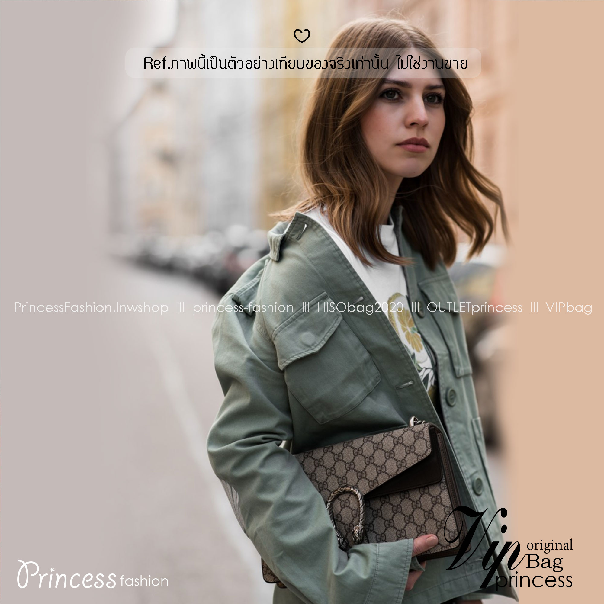 GUCCI Dionysus small shoulder bag กระเป๋าสะพายรุ่นคลาสสิคสุดวินเทจ ฮอตสุดไม่มีใครเกิน ที่สาวๆต้องไม่พลาด!! ดึงดูดและสะกดสายตาด้วยอะไหล่ดีเทลหรู