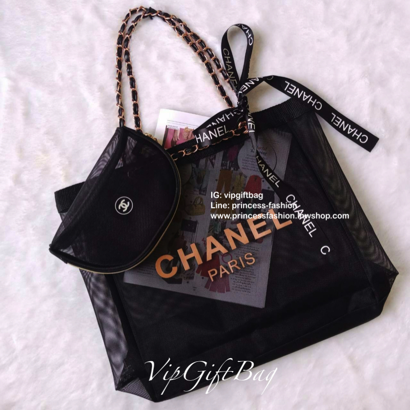 สีพิ้งค์โกลด์สุดหรู **ถึงไทยแล้วค่ะ ---- ซื้อ1ได้ถึง2 !!! ---- Chanel Shopping Ribbin bag Chain With + Cosmetic Pouch กระเป๋าสะพายใบใหญ่ทรง Shopping พร้อมกระเป๋าใส่เครื่องสำอางค์ ใบเล็ก จากงานพรีเมี่ยมกิ้ฟของแท้นำเข้าจาก Chanel Perfume Counter ใบใหญ่วัสดุ
