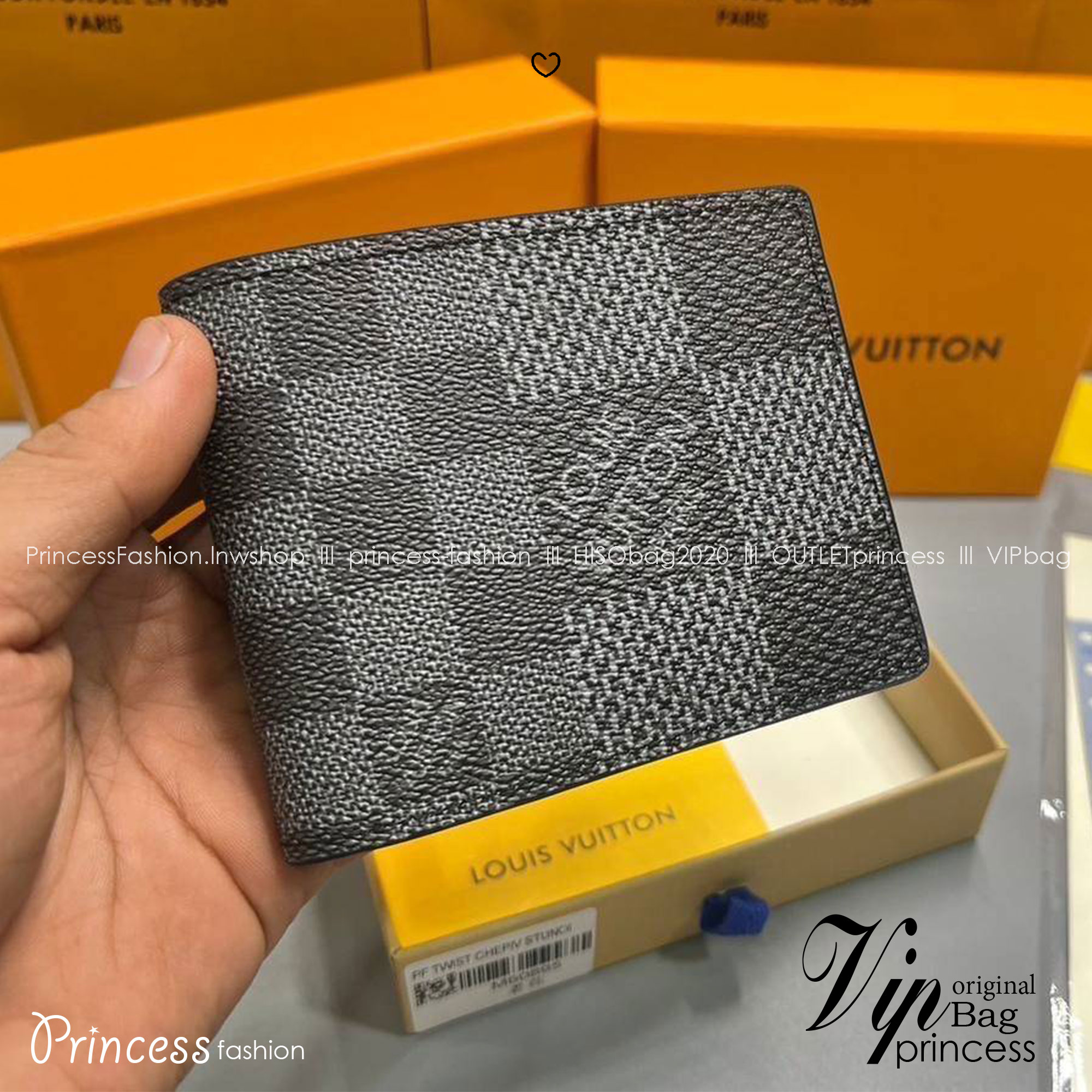 ORI หนังแท้ | LV Multiple Wallet / LV Short Wallet / LV Damier Graphite Wallet กระเป๋าสตางค์ใบสั้น กระเป๋าสตางค์ผู้ชาย
