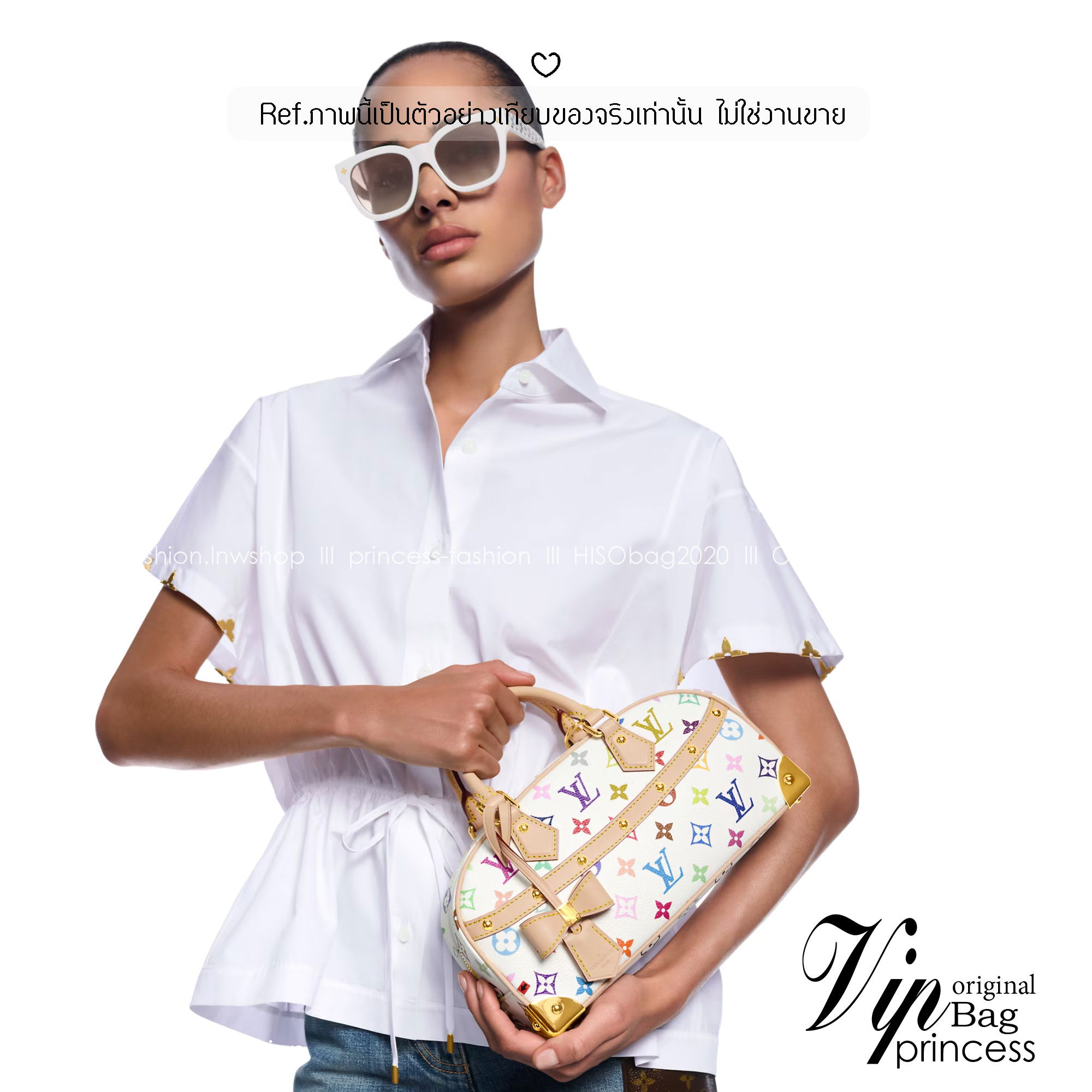 ORI | LV x TM Handbag East West Murakami ใหม่ล่าสุด กระเป๋าสะพายทรงสวย ดีไซน์ใหม่ หรู ดูผู้ดี แต่งแต้มดีเทลเปี่ยมชีวิตชีวาจากคอลเลคชั่น LV x Murakami คอมพลีตลุคด้วยที่ห้อยกุญแจรูปโบว์สุดเอ็กซ์คลูซีฟ