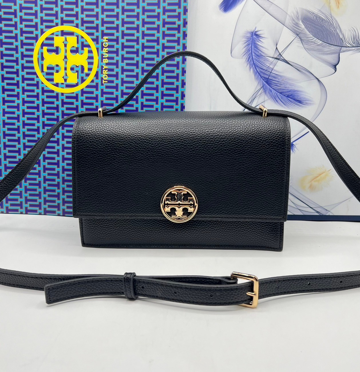 TORY BURCH MILLER LEATHER SHOULDER BAG กระเป๋าสะพายสวยหรู ผู้ดีทุกสี สายถอดได้ ถือเป็นคลัชได้ เกรดออริ สลับแท้ 1:1 ใช้งานต่างประเทศได้