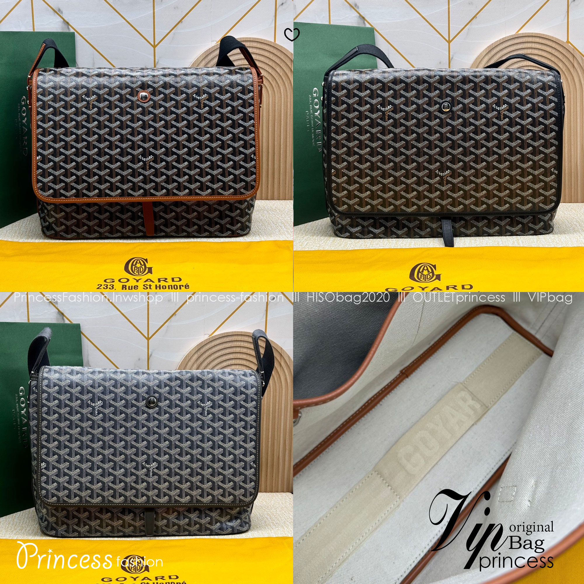 GOYARD Capetien MM Messenger Bag กระเป๋าแมสเซ็นเจอร์ใบใหญ่ ที่สุดของความหรู ตอบโจทย์การใช้งานจุของได้เยอะ เอกสาร แทปเล็ต พร้อมสายสะพาย ใช้งานง่าย ใบจริงสวยงามตามรูปค่ะ