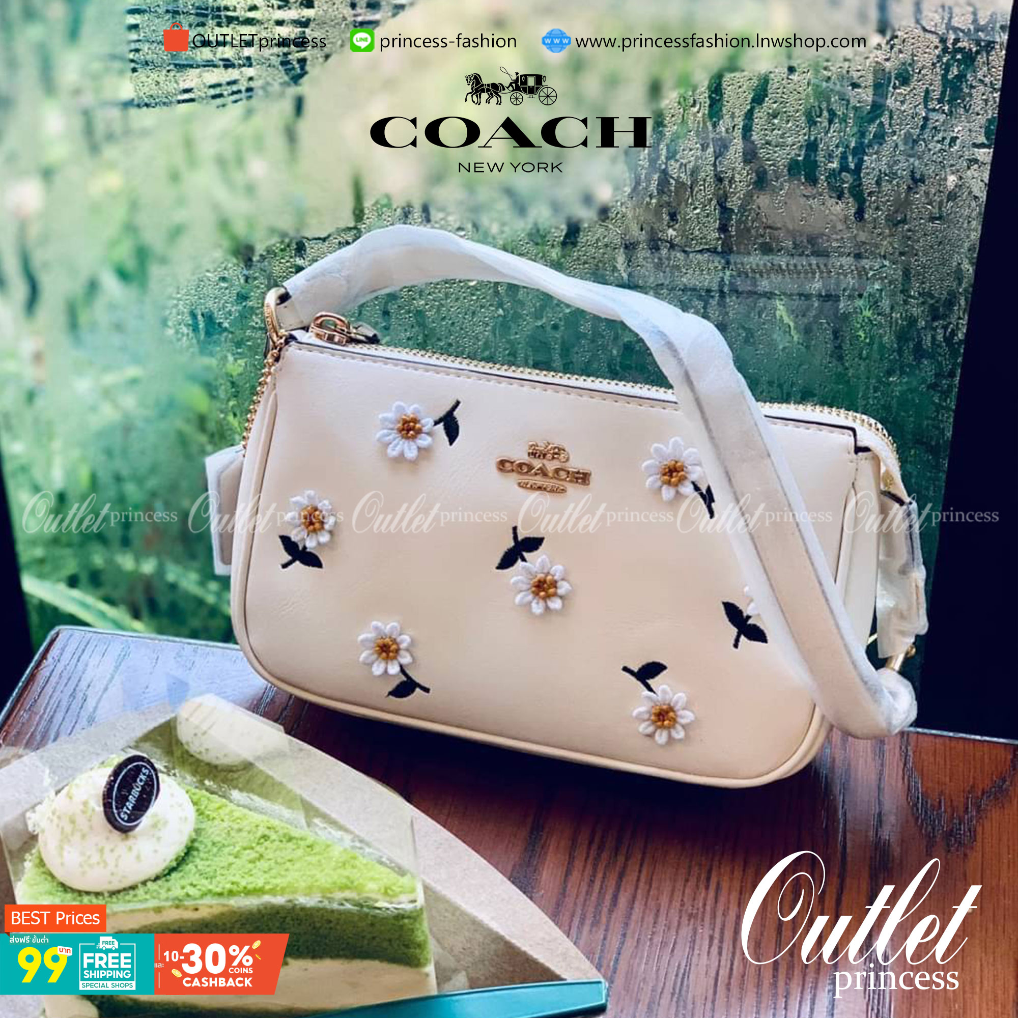 COACH NOLITA DAISY BAG (coach C3356) พร้อมส่งทันทีค่ะ! กระเป๋าหิ้ว//คล้องไหล่ หนังแท้เรียบสวย จุดเด่นด้านหน้าปักดอก Daisy แบบ3D นูนขึ้นมาสวยงามสะดุดดตามากๆค่ะ เปิดปิดกระเป๋าแบบซิป ภายในใส่มือถือได้ทุกรุ่น;กระเป๋าเงินใบกลางได้;มีช่องเสียบบัตร2ช่อง;และช่องใ