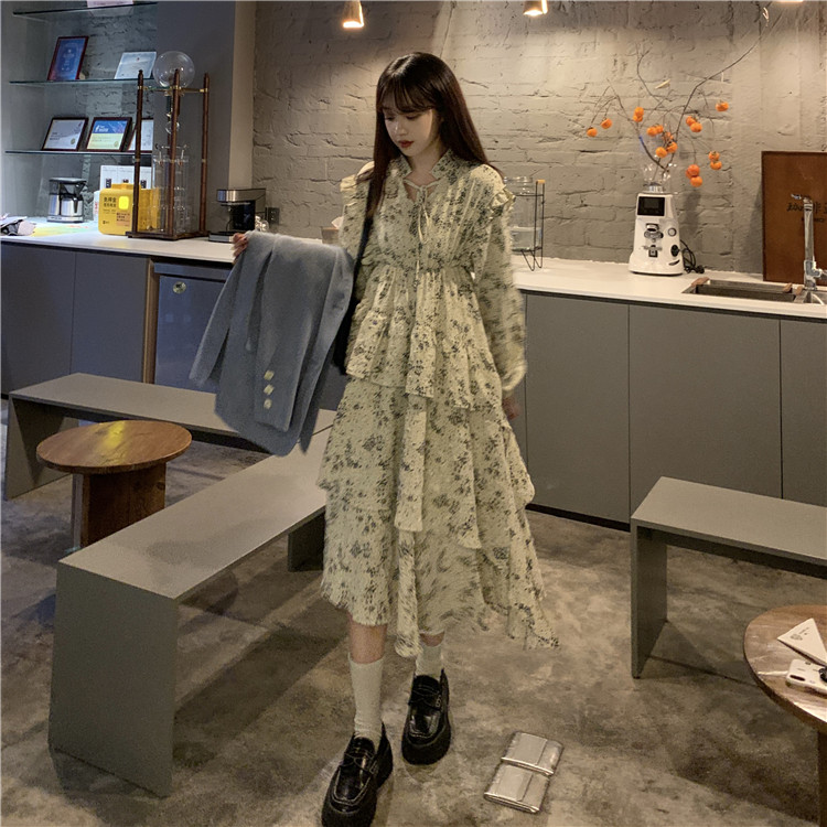 พร้อมส่ง 🌞 Best floral dress เดรสลายดอกระบายเป็นชั้นๆ (IN31887)
